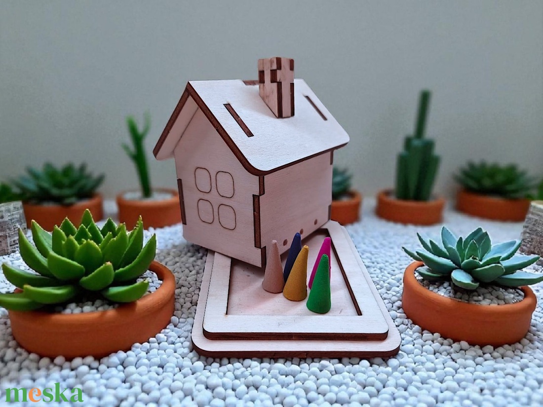 Illatosító házikó, füstölő kéménnyel - otthon & életmód - dekoráció - asztal és polc dekoráció - asztaldísz - Meska.hu