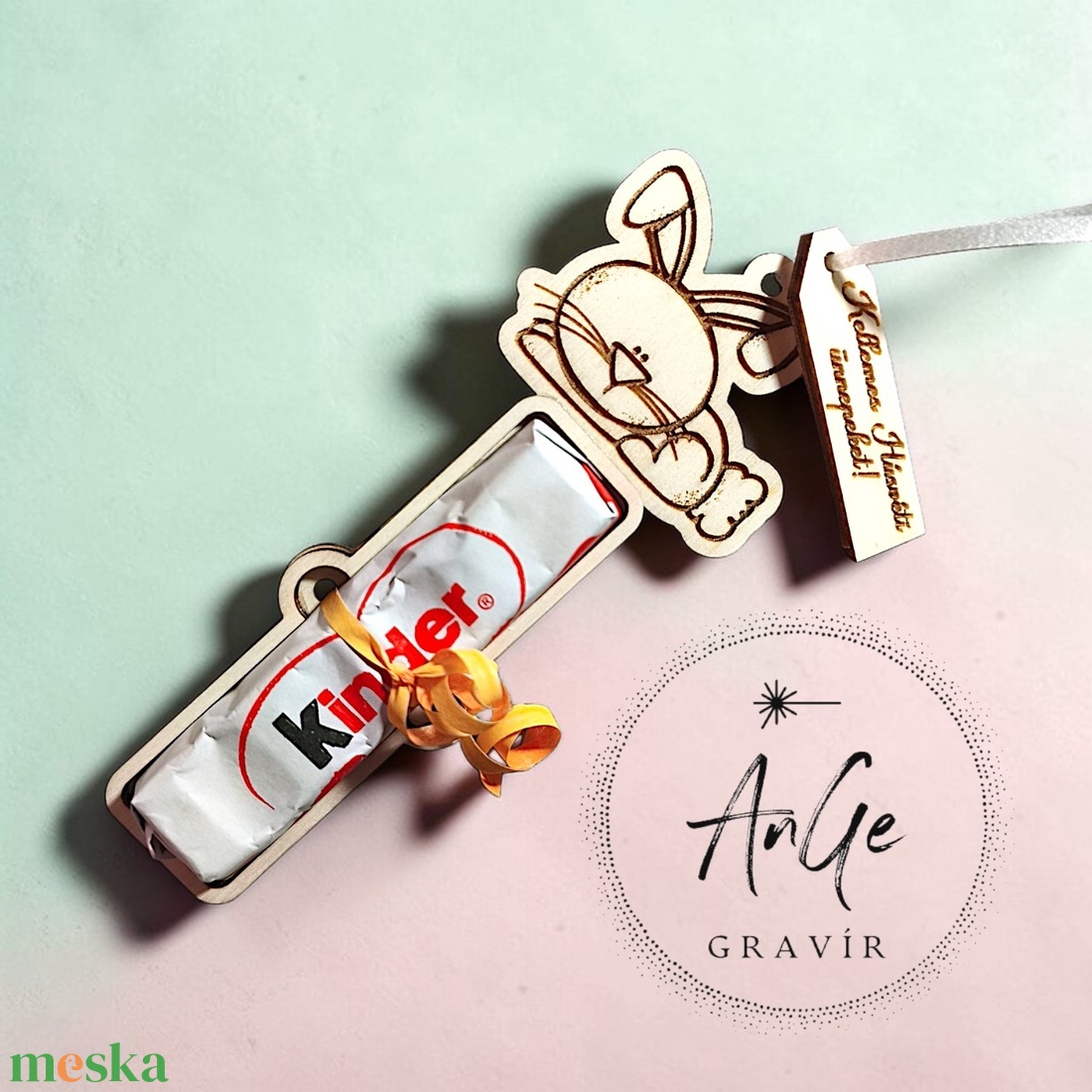 Húsvéti meglepetés Kinder vagy Merci csokival  - ünnepi díszek, dekorációk - húsvéti díszek és dekorációk - húsvéti tojásfadíszek - Meska.hu