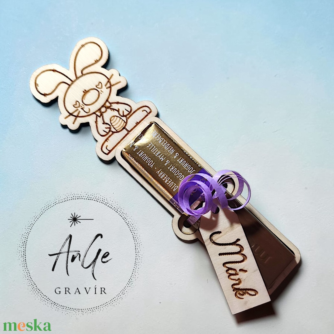 Húsvéti meglepetés Kinder vagy Merci csokival  - ünnepi díszek, dekorációk - húsvéti díszek és dekorációk - húsvéti tojásfadíszek - Meska.hu