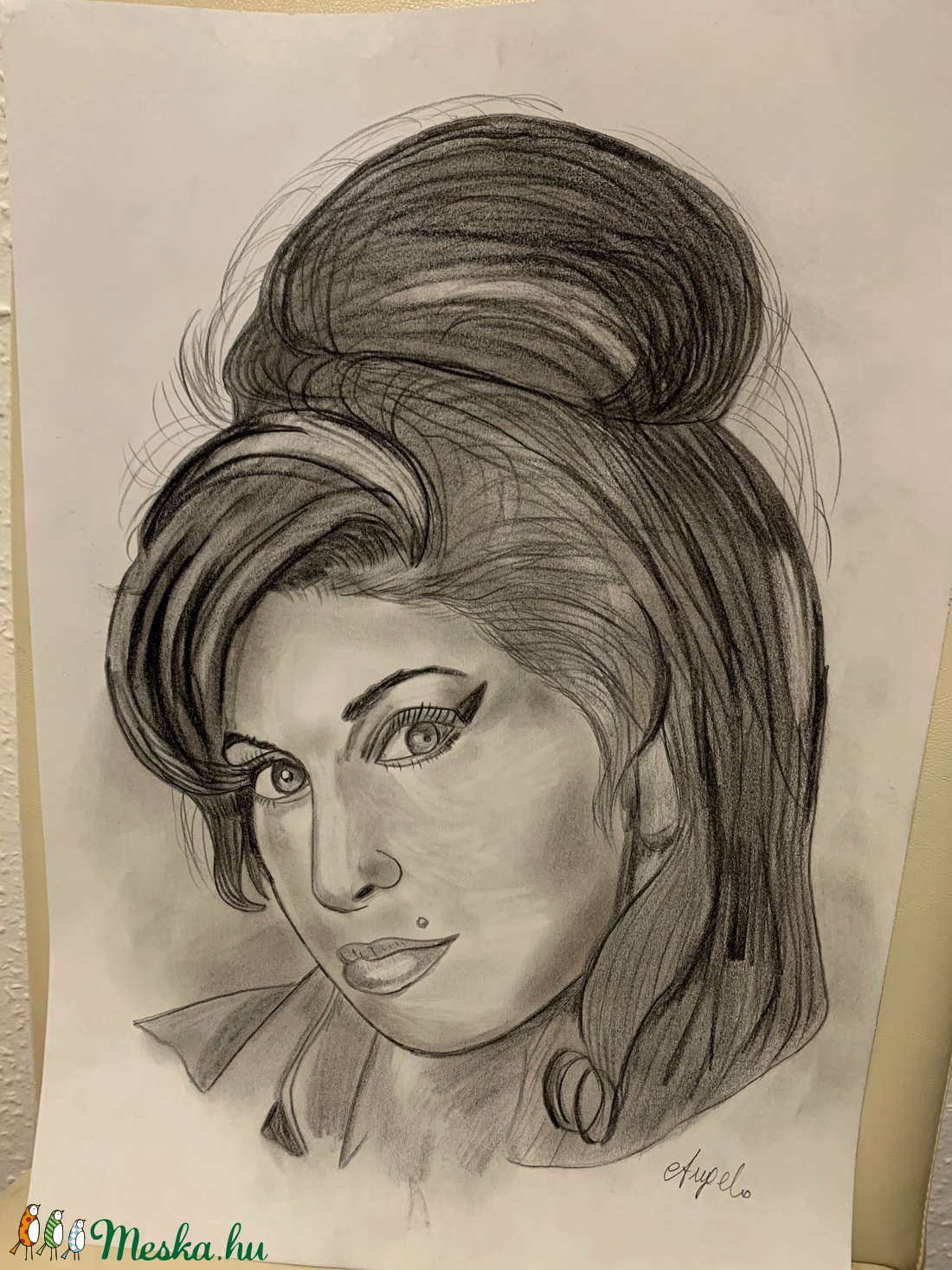 Amy Winehouse - művészet - grafika & illusztráció - ceruzarajz - Meska.hu