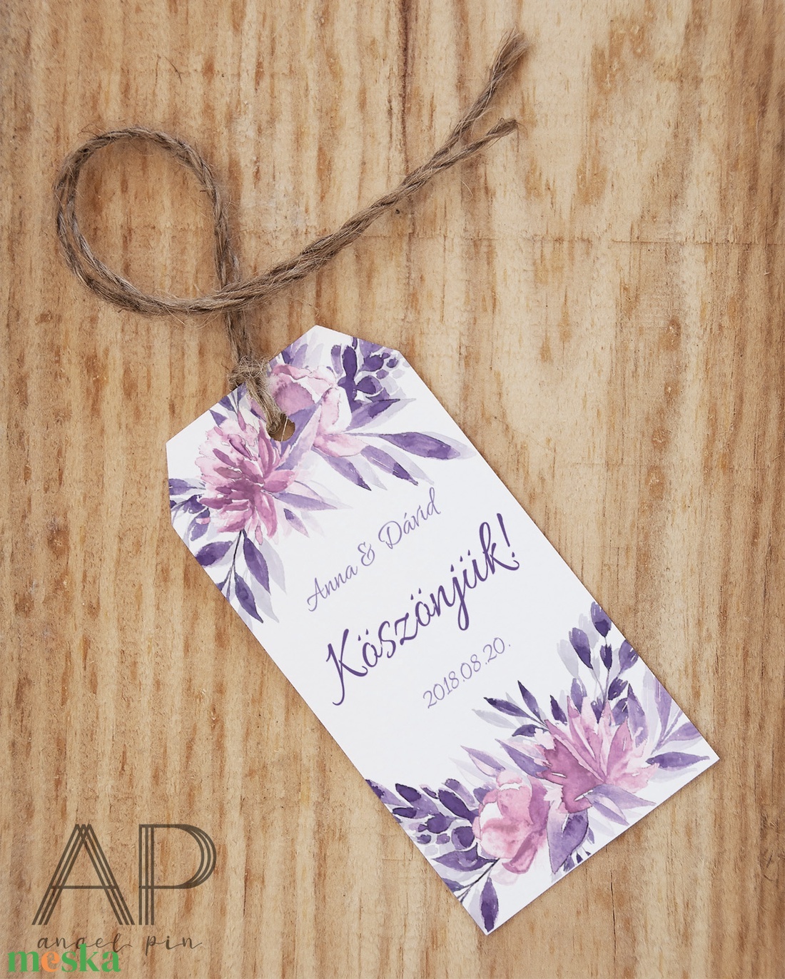 Esküvői köszönőkártya - virágos köszönőkártya - kísérőkártya - köszönöm- ajándékkártya - ajándékkísérő - lila - esküvő - esküvő - emlék & ajándék - nászajándék - esküvői pénzátadó boríték, kártya - Meska.hu