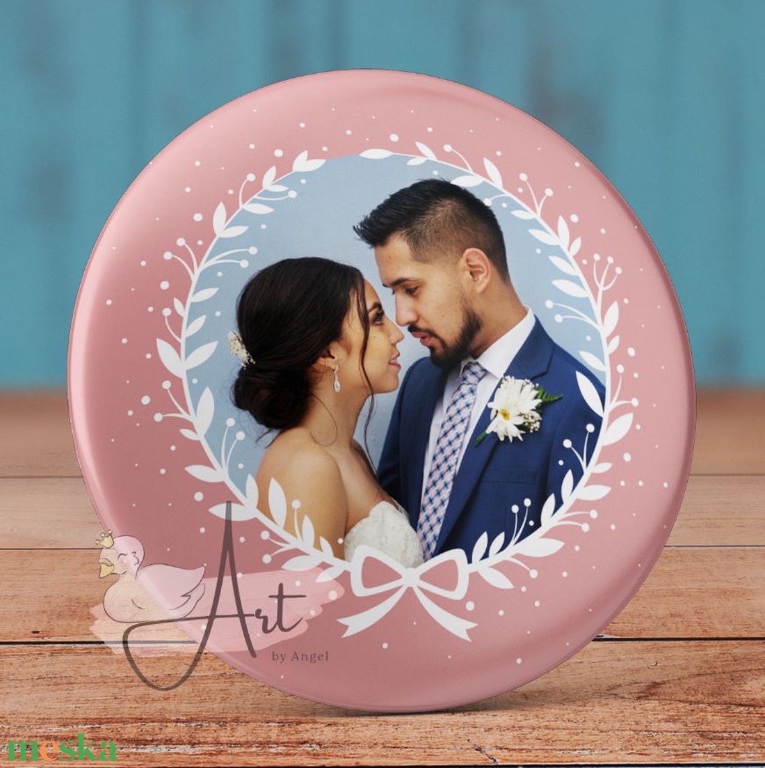 Fényképes Esküvői köszönetajándék hűtőmágnes - Esküvői köszönőajándék mágnes - fényképes ajándék  - otthon & életmód - konyhafelszerelés, tálalás - konyhai dekoráció - hűtőmágnes - Meska.hu