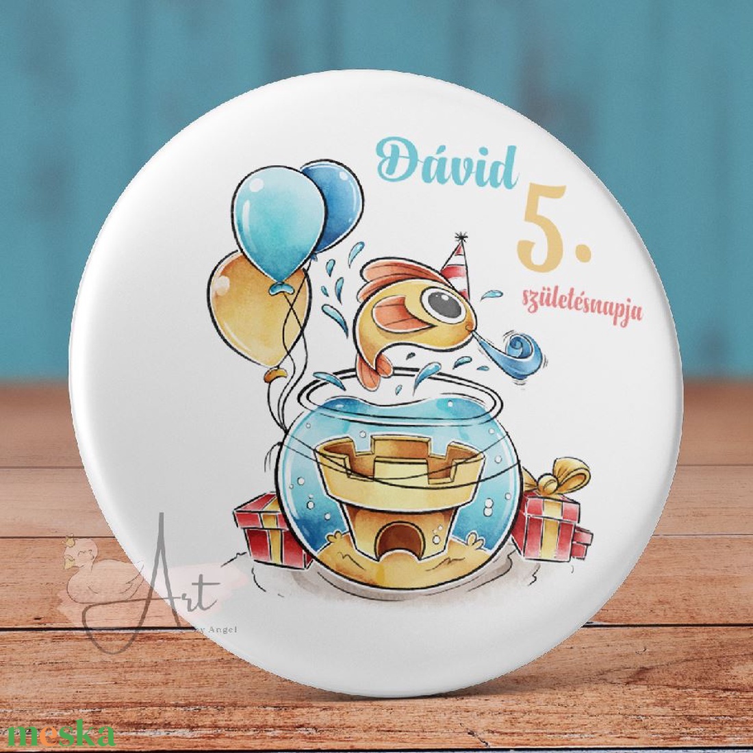 Boldog szülinapot számos kitűző - névre szóló - neves aji - happy birthday - cuki ajándék - szülinap - születésnap - ékszer - kitűző és bross - Meska.hu