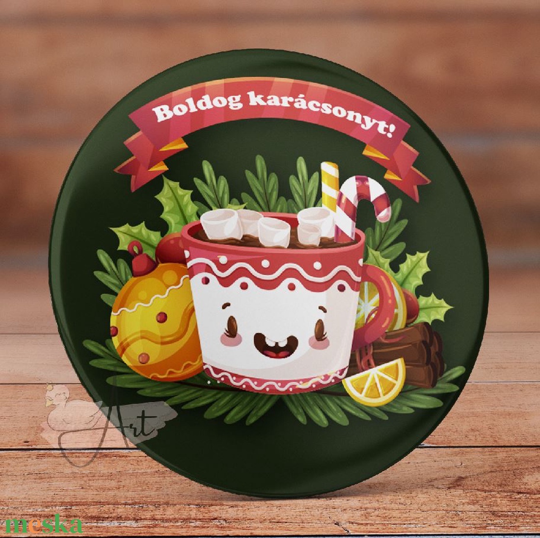 Karácsonyi ajándék mágnes - kitűző - cuki - karácsony - dísz - cuki - tél - ajándék - bögre - karácsonyfa dísz - bogyó - otthon & életmód - konyhafelszerelés, tálalás - konyhai dekoráció - hűtőmágnes - Meska.hu