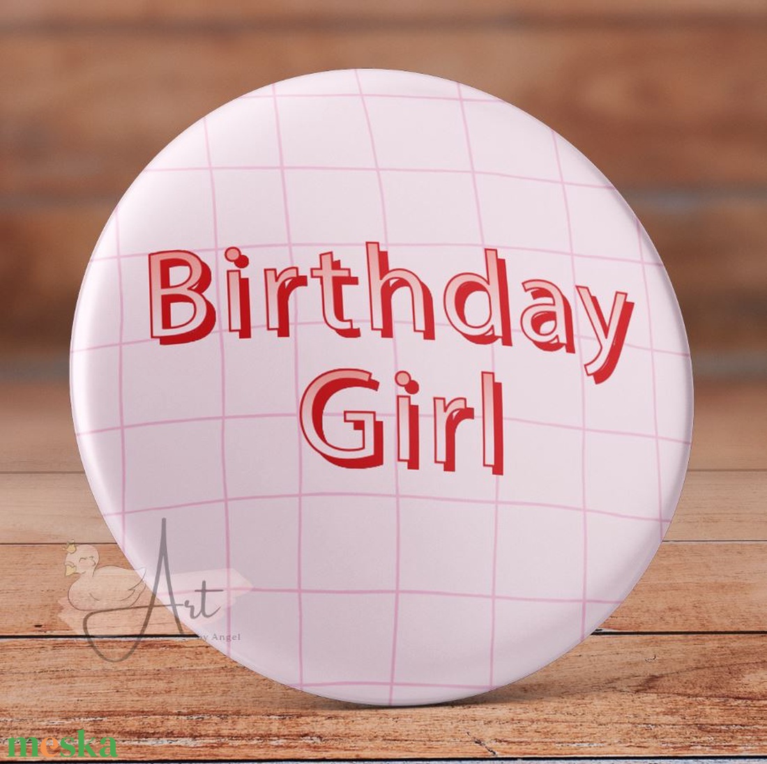Birthday girl kitűző - névre szóló bross - neves aji - happy birthday - cuki ajándék - szülinap - születésnap - ékszer - kitűző és bross - Meska.hu