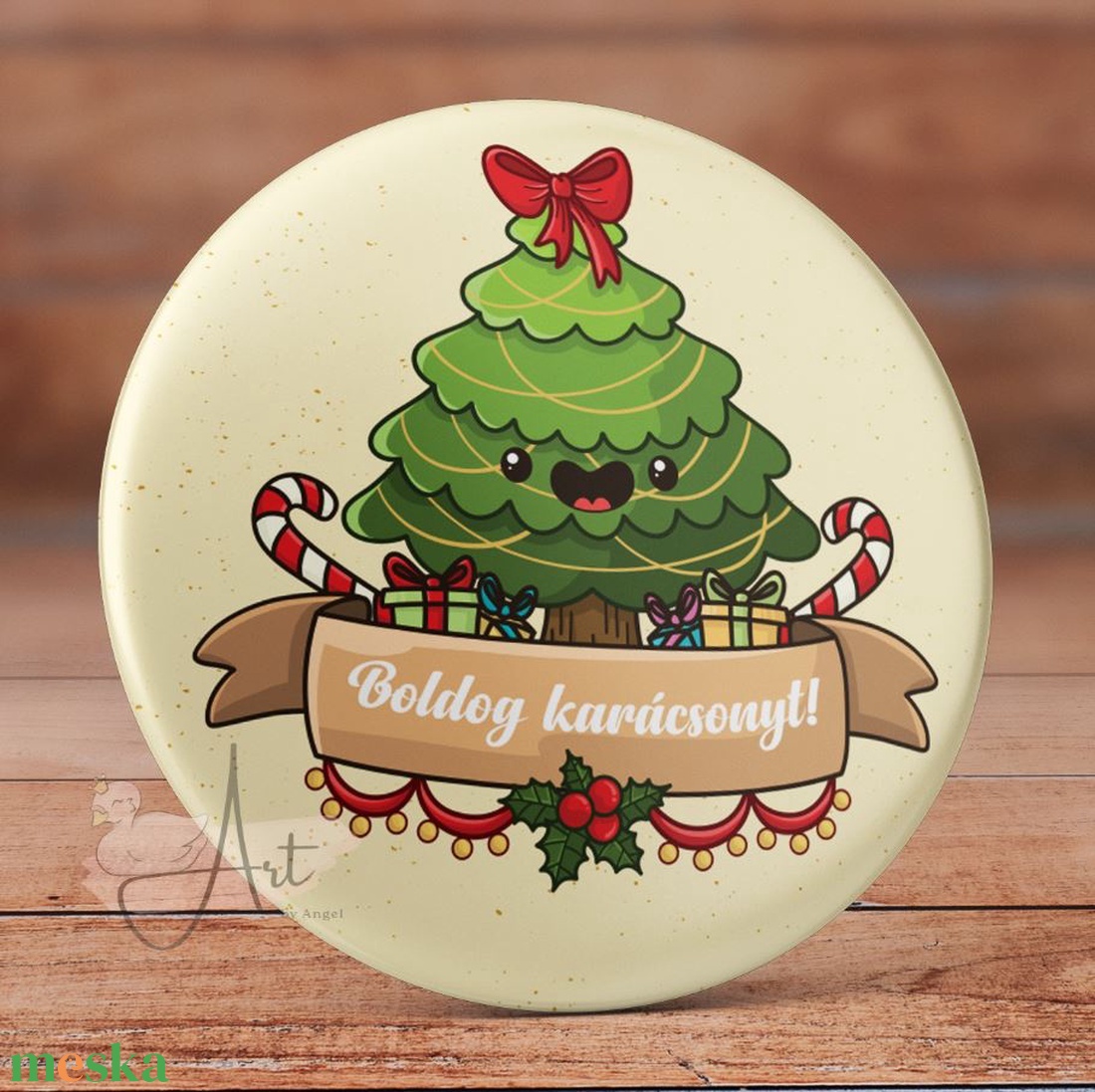 Karácsonyi mágnes - karácsonyfa mágnes - karácsonyi ajándék mágnes - hűtőmágnes - cuki - gyerek - kitűző - zsebtükör - otthon & életmód - konyhafelszerelés, tálalás - konyhai dekoráció - hűtőmágnes - Meska.hu