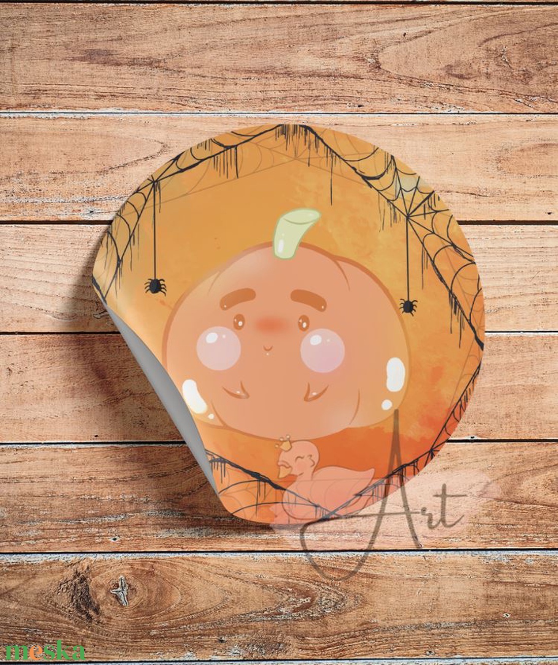 Halloween tök matrica - kör matrica - matrica - ősz - pók - cuki - október - őszi vibe - fekete pók - pókháló - ijesztő - otthon & életmód - papír, írószer - matrica, matrica csomag - Meska.hu