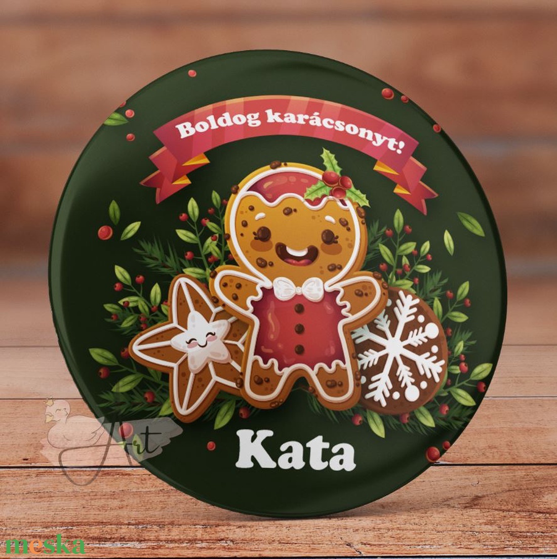 Karácsonyi ajándék mágnes - kitűző - matrica - zsebtükör - retro - cuki - játék - mackó - karácsony - dísz - tél -  hó - otthon & életmód - konyhafelszerelés, tálalás - konyhai dekoráció - hűtőmágnes - Meska.hu