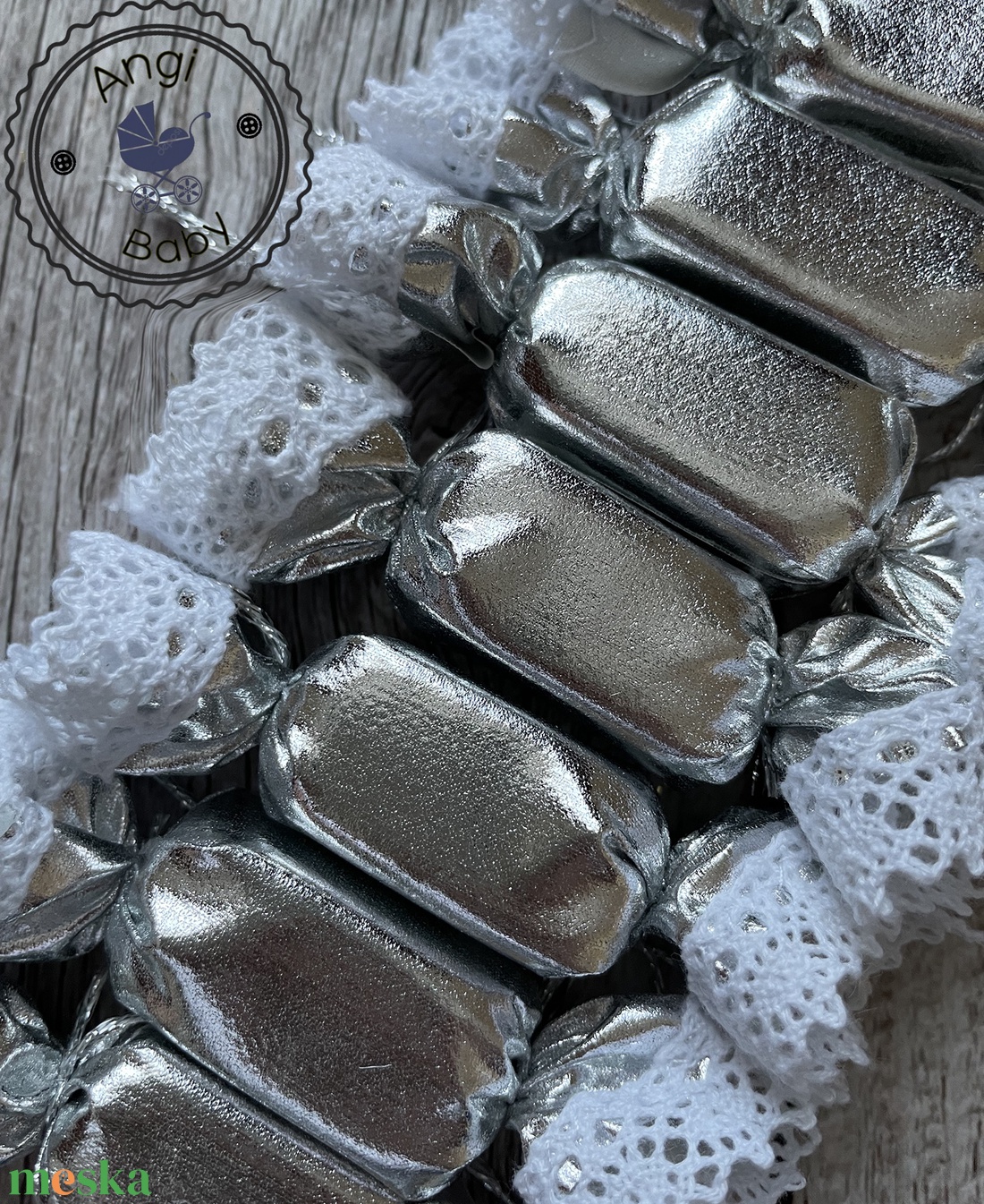 10db-os textil szaloncukor csomag - karácsony - karácsonyi lakásdekoráció - karácsonyfadíszek - Meska.hu