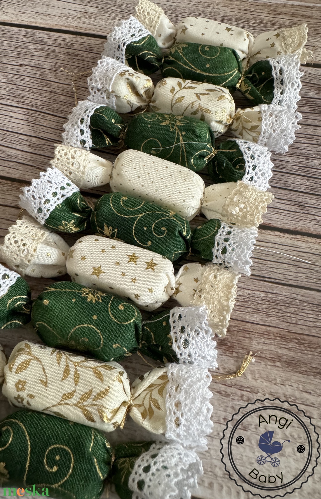 30db-os textil szaloncukor csomag - karácsony - karácsonyi lakásdekoráció - karácsonyfadíszek - Meska.hu