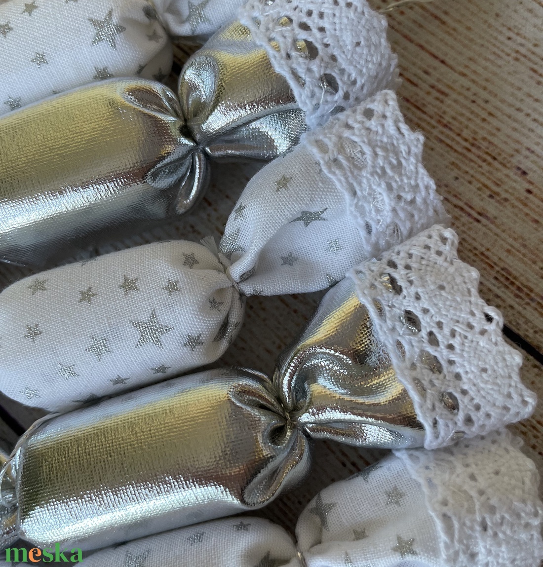 30db-os textil szaloncukor csomag - karácsony - karácsonyi lakásdekoráció - karácsonyfadíszek - Meska.hu