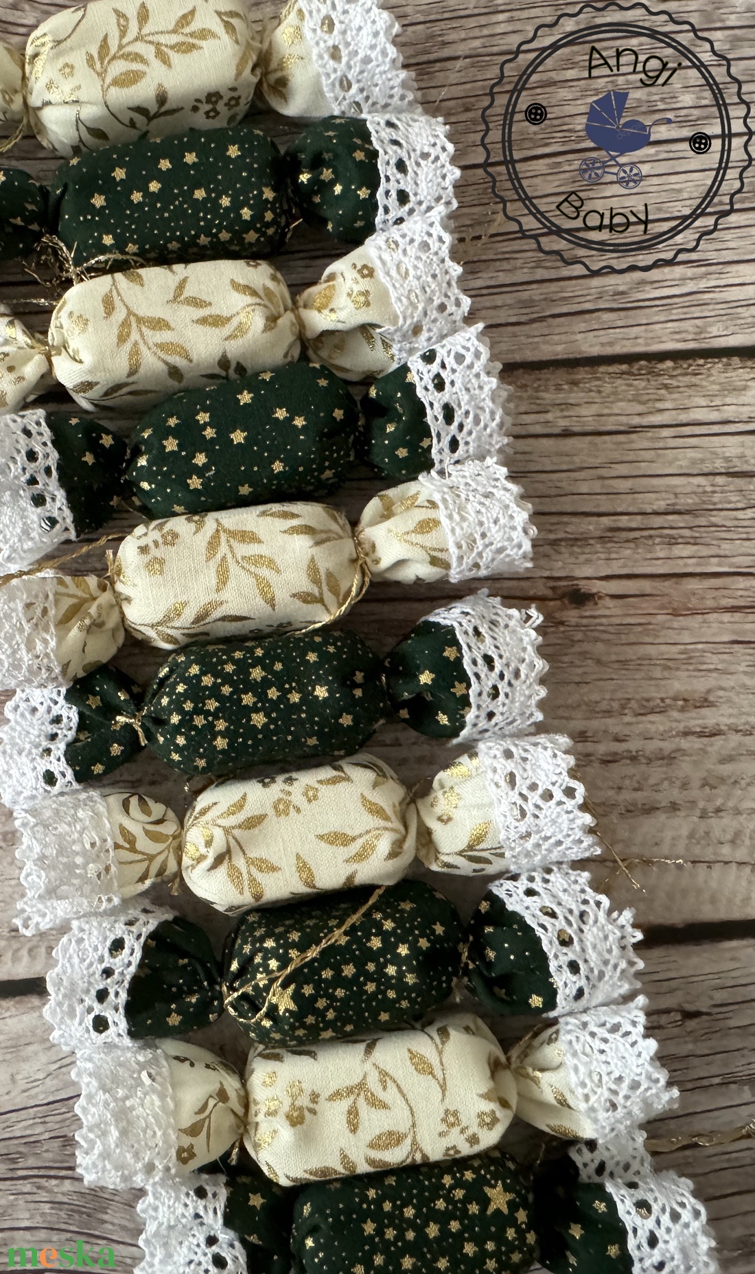 30db-os textil szaloncukor csomag - karácsony - karácsonyi lakásdekoráció - karácsonyi lakásdíszek - Meska.hu