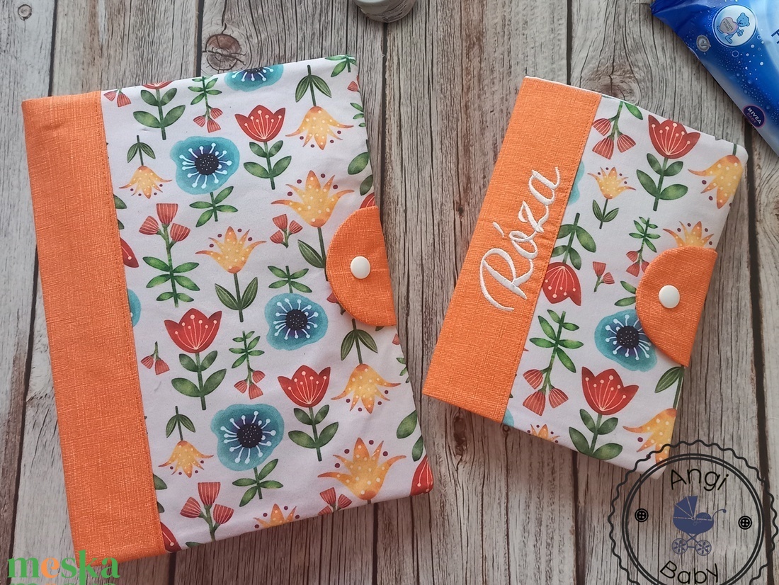 Pelenkatartó táska + egészségügyi kiskönyv borító - táska & tok - pelenkatáska - pelenkatartó tok - Meska.hu