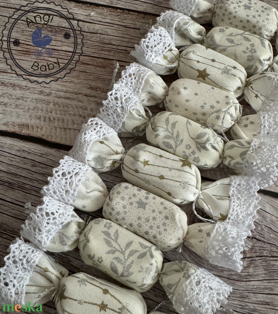 30db-os textil szaloncukor csomag - karácsony - karácsonyi lakásdekoráció - karácsonyi lakásdíszek - Meska.hu