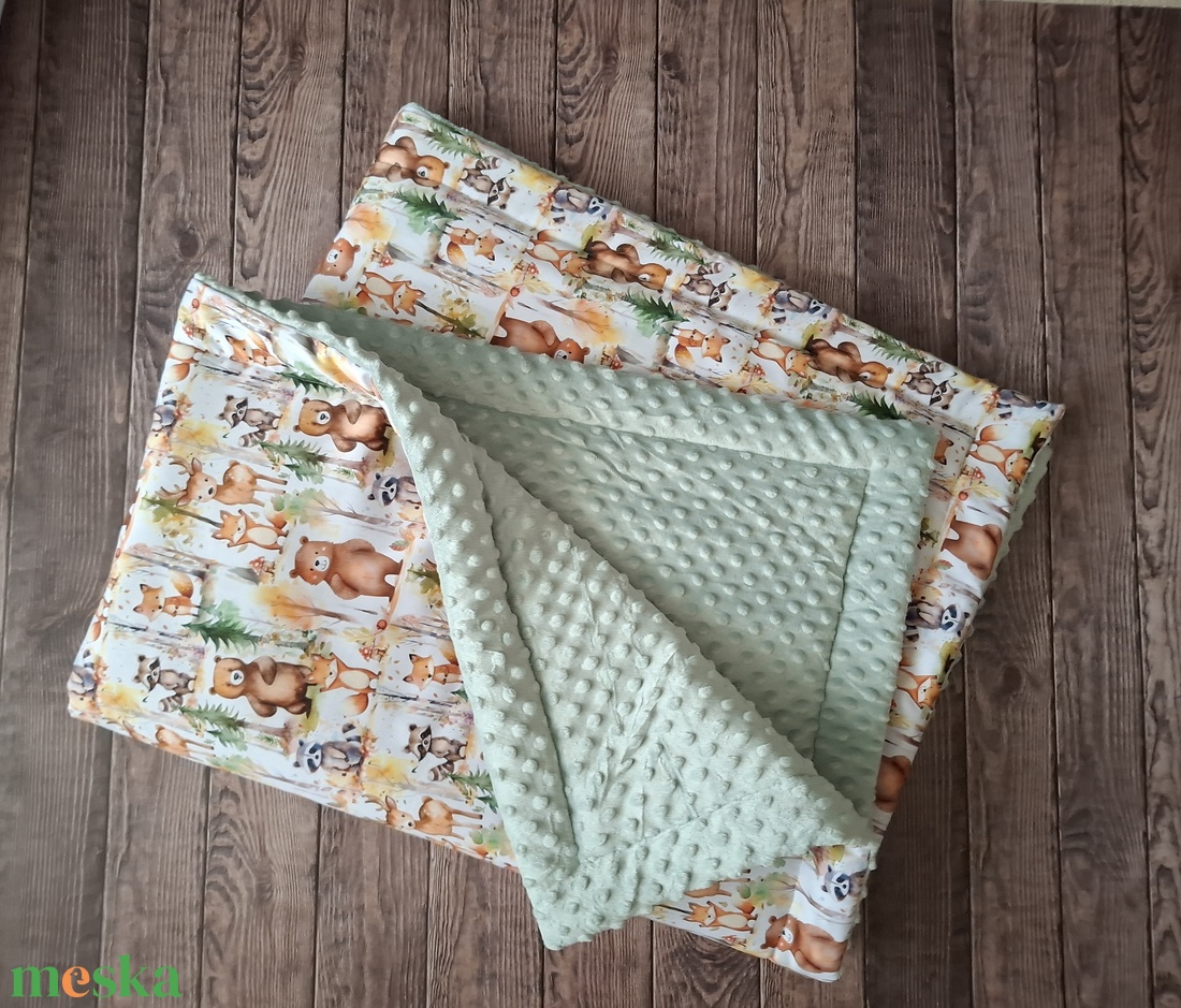 Baba ágynemű-garnitúra (takaró + lapos párna) - baba - mama - baba ágynemű - szett kiságyba - Meska.hu