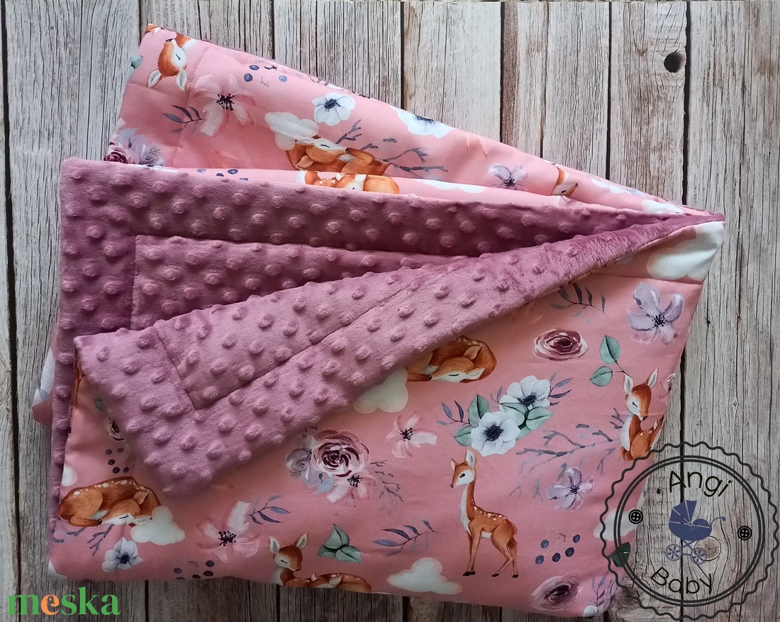 Bélelt babatakaró +lapos párna - baba - mama - baba ágynemű - babatakaró, gyerek pléd - Meska.hu