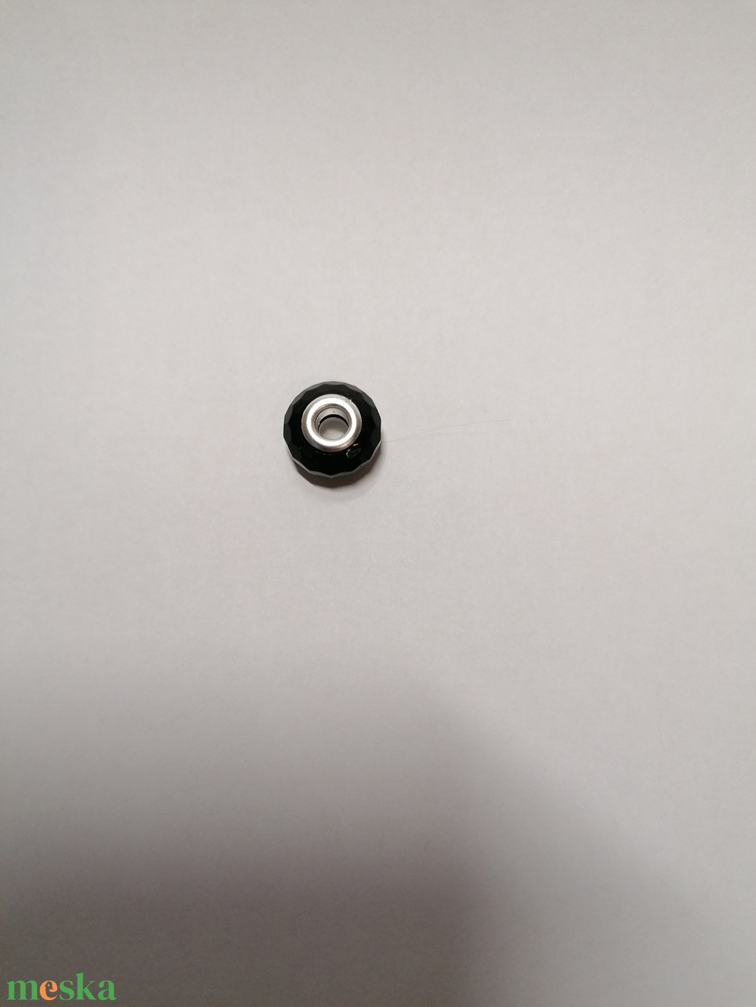 Pandora stílusú fazettált charm fekete - ékszer - karkötő - charm karkötő - Meska.hu Pandora stílusú fazettált charm fekete - ékszer - karkötő - charm karkötő - Meska.hu