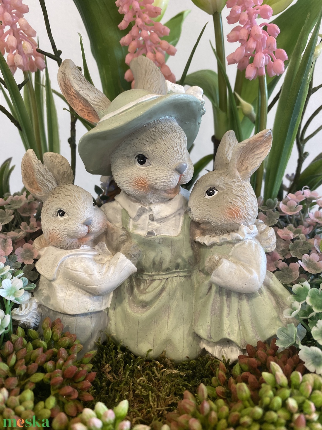 Nyuszis dísz - otthon & életmód - dekoráció - húsvéti asztaldíszek - Meska.hu