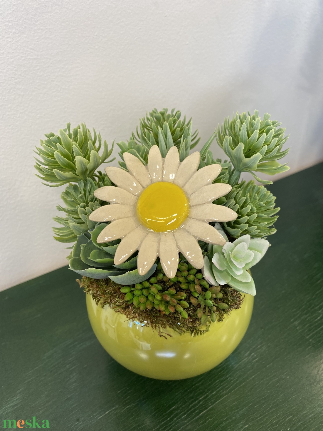 Kerámia virágos díszek - otthon & életmód - dekoráció - dísztárgy - Meska.hu