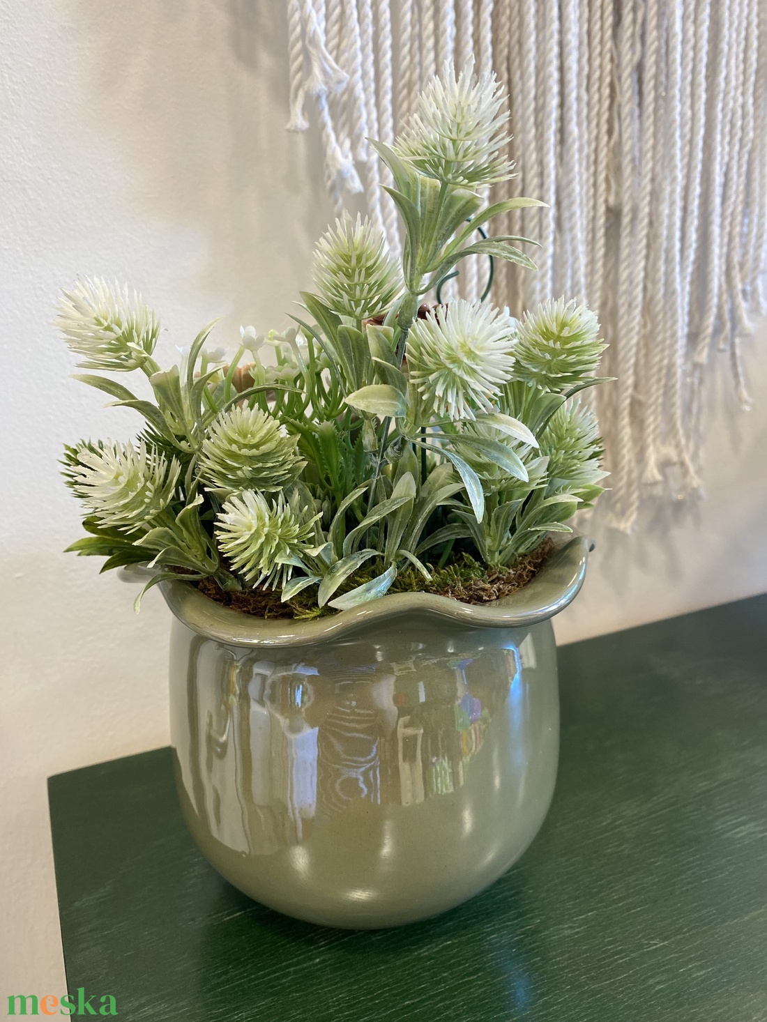 Kerámia virágos dísz  - otthon & életmód - dekoráció - asztal és polc dekoráció - asztaldísz - Meska.hu