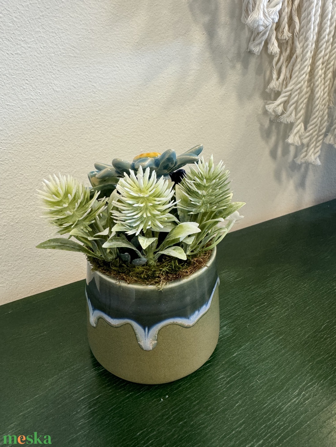 Kerámia virágos dísz  - otthon & életmód - dekoráció - asztal és polc dekoráció - asztaldísz - Meska.hu