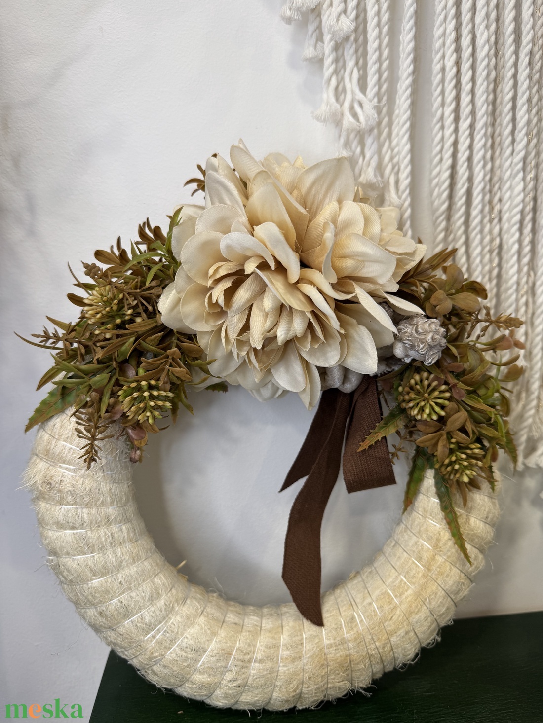 Mindenszenteki koszorú angyalkával természetes, elegáns hangulatban (25 cm) - otthon & életmód - vallás - temetkezési tárgy - Meska.hu Mindenszenteki koszorú angyalkával természetes, elegáns hangulatban (25 cm) - otthon & életmód - vallás - temetkezési tárgy - Meska.hu