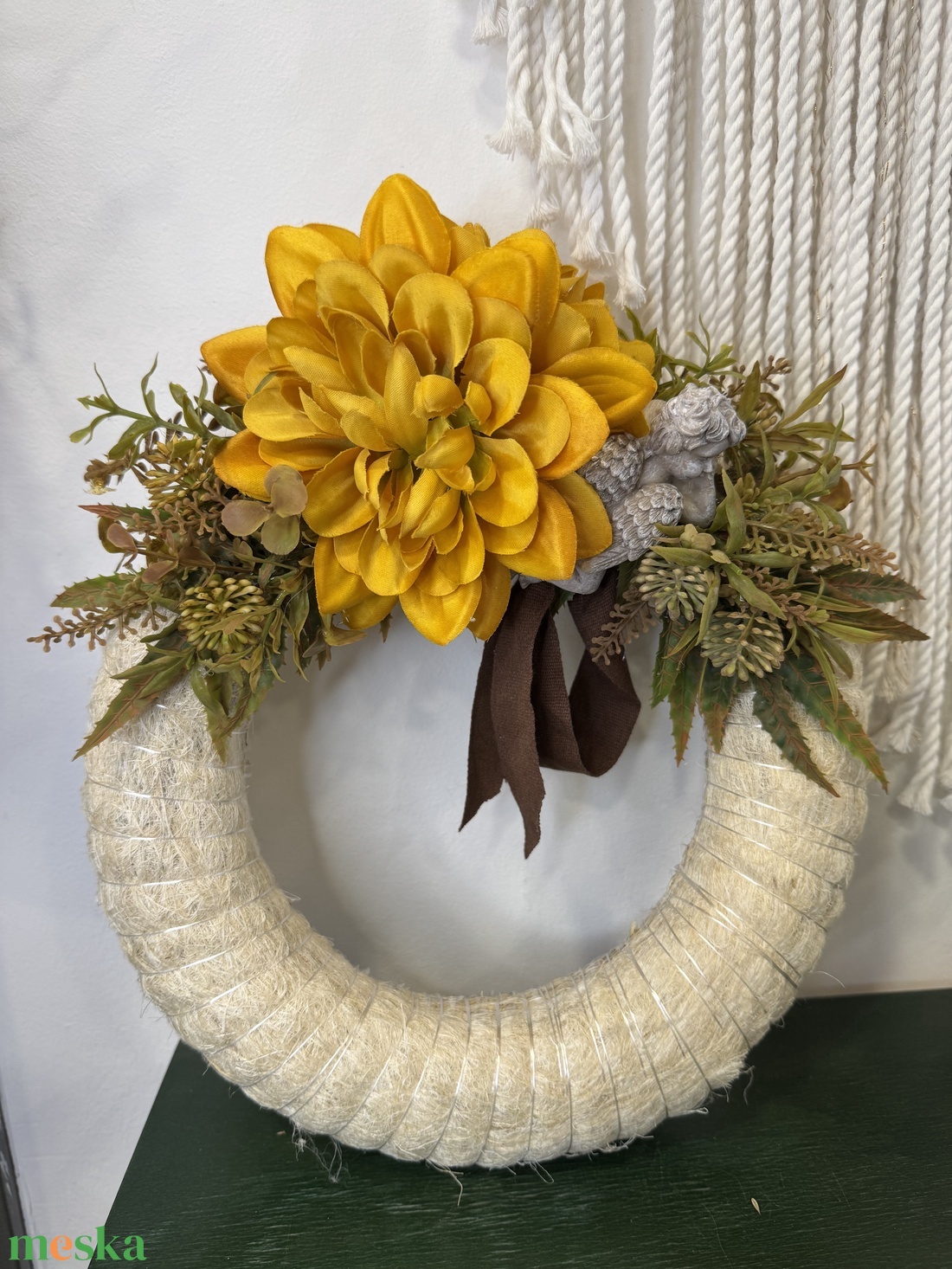 Mindenszenteki koszorú angyalkával természetes, elegáns hangulatban (25 cm) - otthon & életmód - vallás - temetkezési tárgy - Meska.hu Mindenszenteki koszorú angyalkával természetes, elegáns hangulatban (25 cm) - otthon & életmód - vallás - temetkezési tárgy - Meska.hu