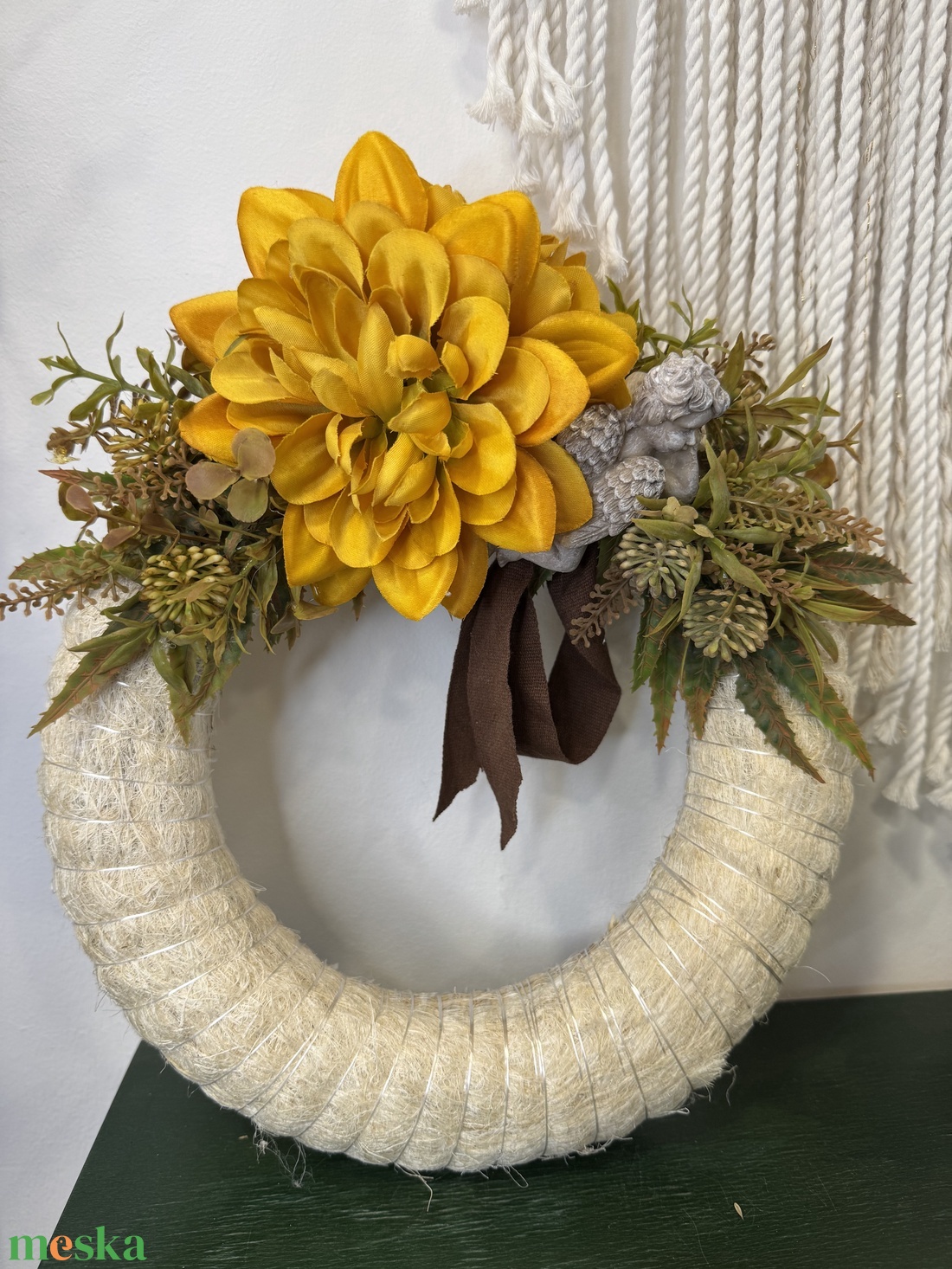 Mindenszenteki koszorú angyalkával természetes, elegáns hangulatban (25 cm) - otthon & életmód - vallás - temetkezési tárgy - Meska.hu Mindenszenteki koszorú angyalkával természetes, elegáns hangulatban (25 cm) - otthon & életmód - vallás - temetkezési tárgy - Meska.hu