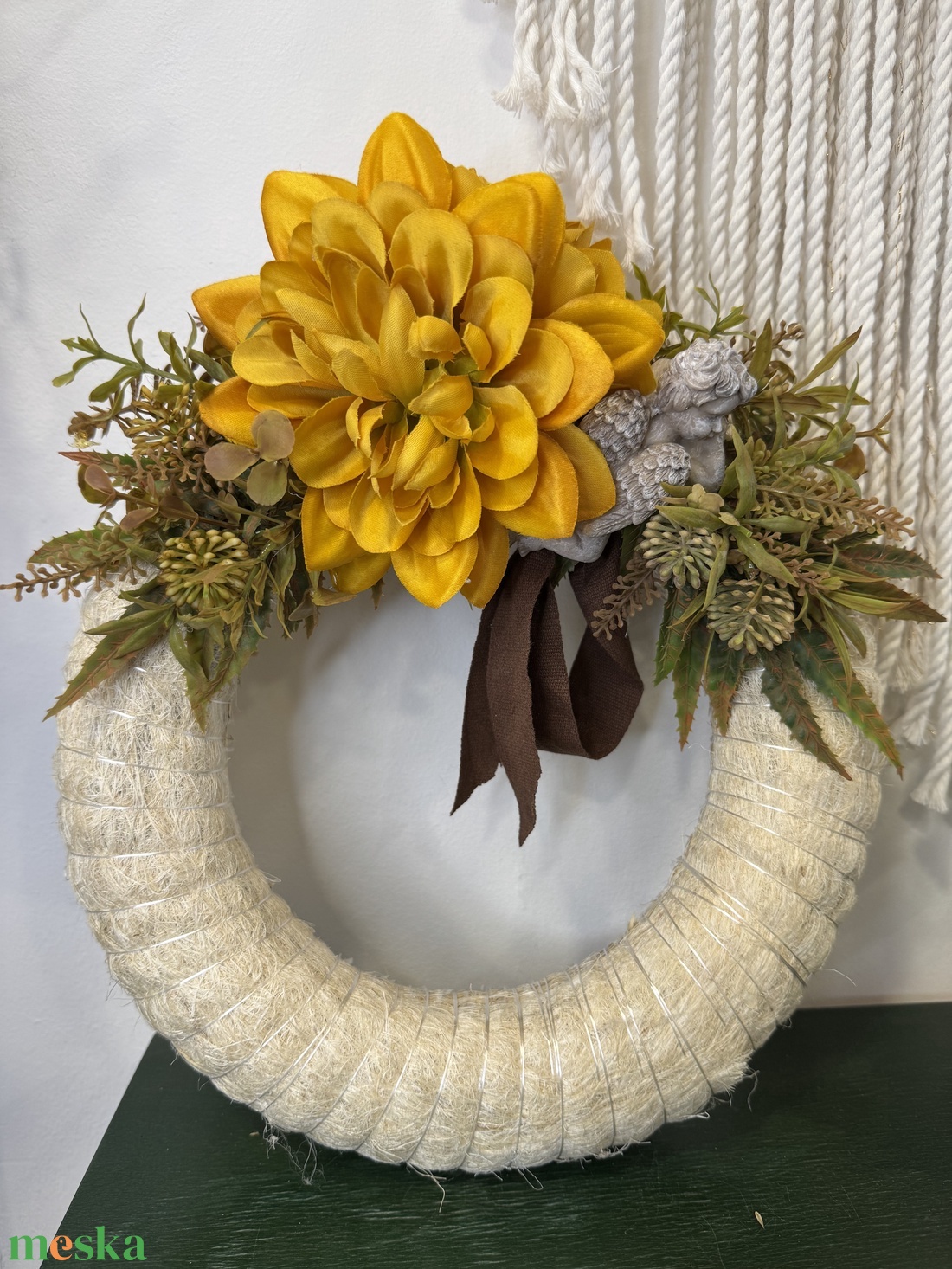 Mindenszenteki koszorú angyalkával természetes, elegáns hangulatban (25 cm) - otthon & életmód - vallás - temetkezési tárgy - Meska.hu Mindenszenteki koszorú angyalkával természetes, elegáns hangulatban (25 cm) - otthon & életmód - vallás - temetkezési tárgy - Meska.hu