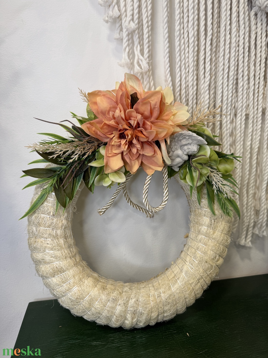 Mindenszenteki koszorú angyalkával természetes, elegáns hangulatban (25 cm) - otthon & életmód - vallás - temetkezési tárgy - Meska.hu Mindenszenteki koszorú angyalkával természetes, elegáns hangulatban (25 cm) - otthon & életmód - vallás - temetkezési tárgy - Meska.hu