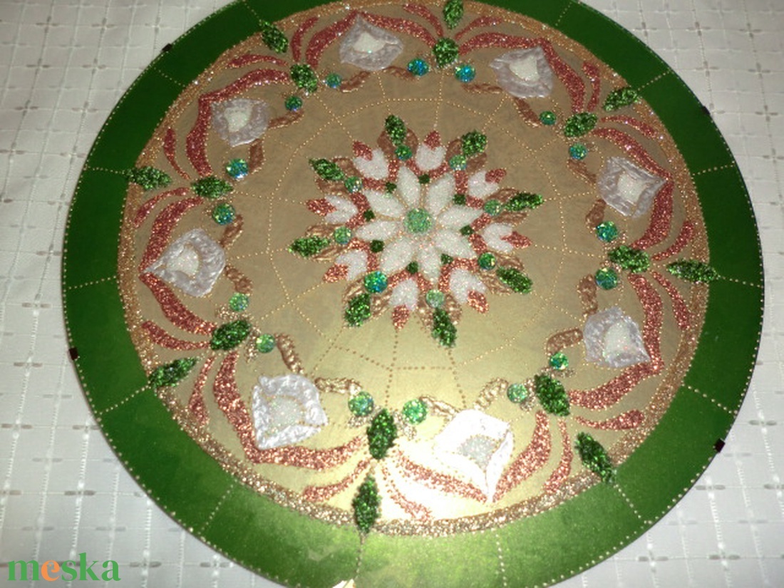 mandala zöld reménység  - otthon & életmód - dekoráció - spiritualitás - mandala - Meska.hu