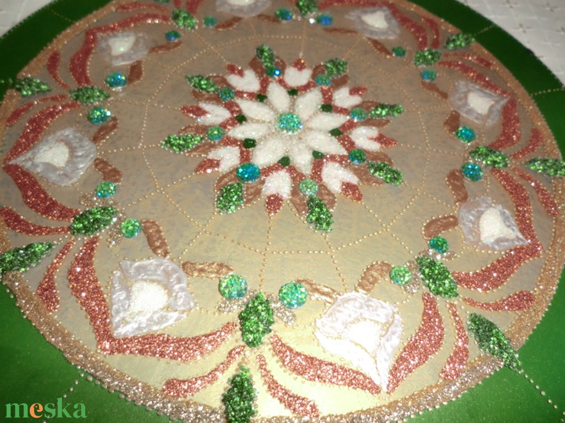 mandala zöld reménység  - otthon & életmód - dekoráció - spiritualitás - mandala - Meska.hu