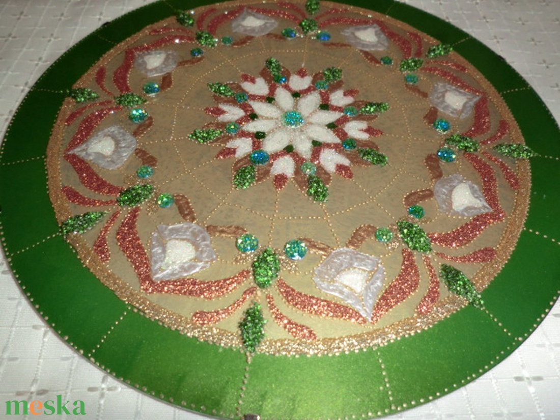 mandala zöld reménység  - otthon & életmód - dekoráció - spiritualitás - mandala - Meska.hu