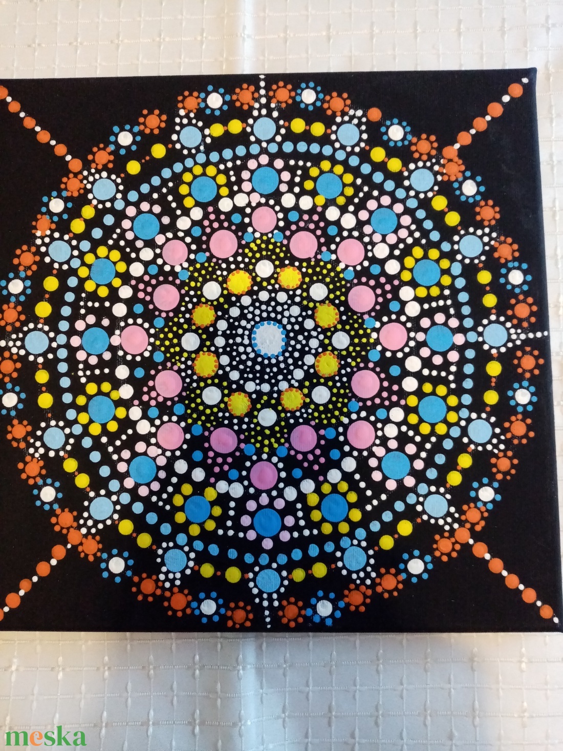 Pontozott mandalakép - otthon & életmód - dekoráció - spiritualitás - mandala - Meska.hu