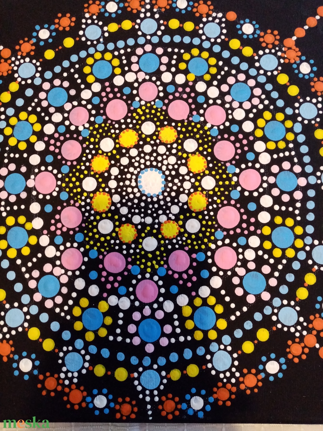 Pontozott mandalakép - otthon & életmód - dekoráció - spiritualitás - mandala - Meska.hu
