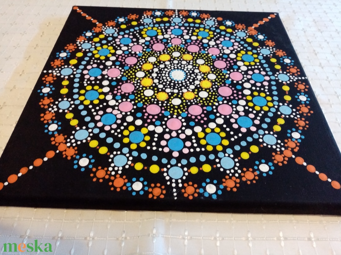 Pontozott mandalakép - otthon & életmód - dekoráció - spiritualitás - mandala - Meska.hu