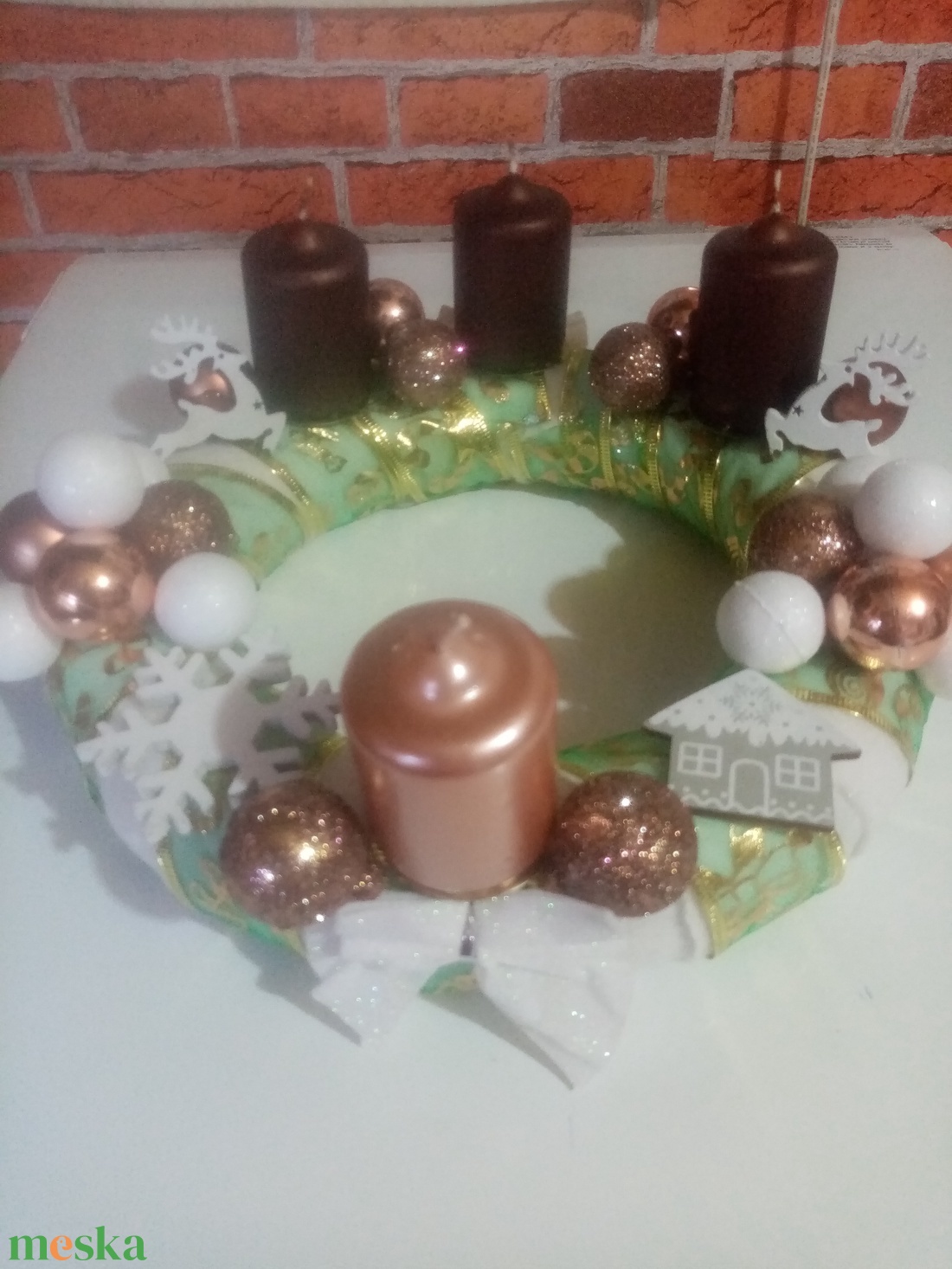 Adventi koszorú  - karácsony - adventi díszek - adventi koszorú - Meska.hu