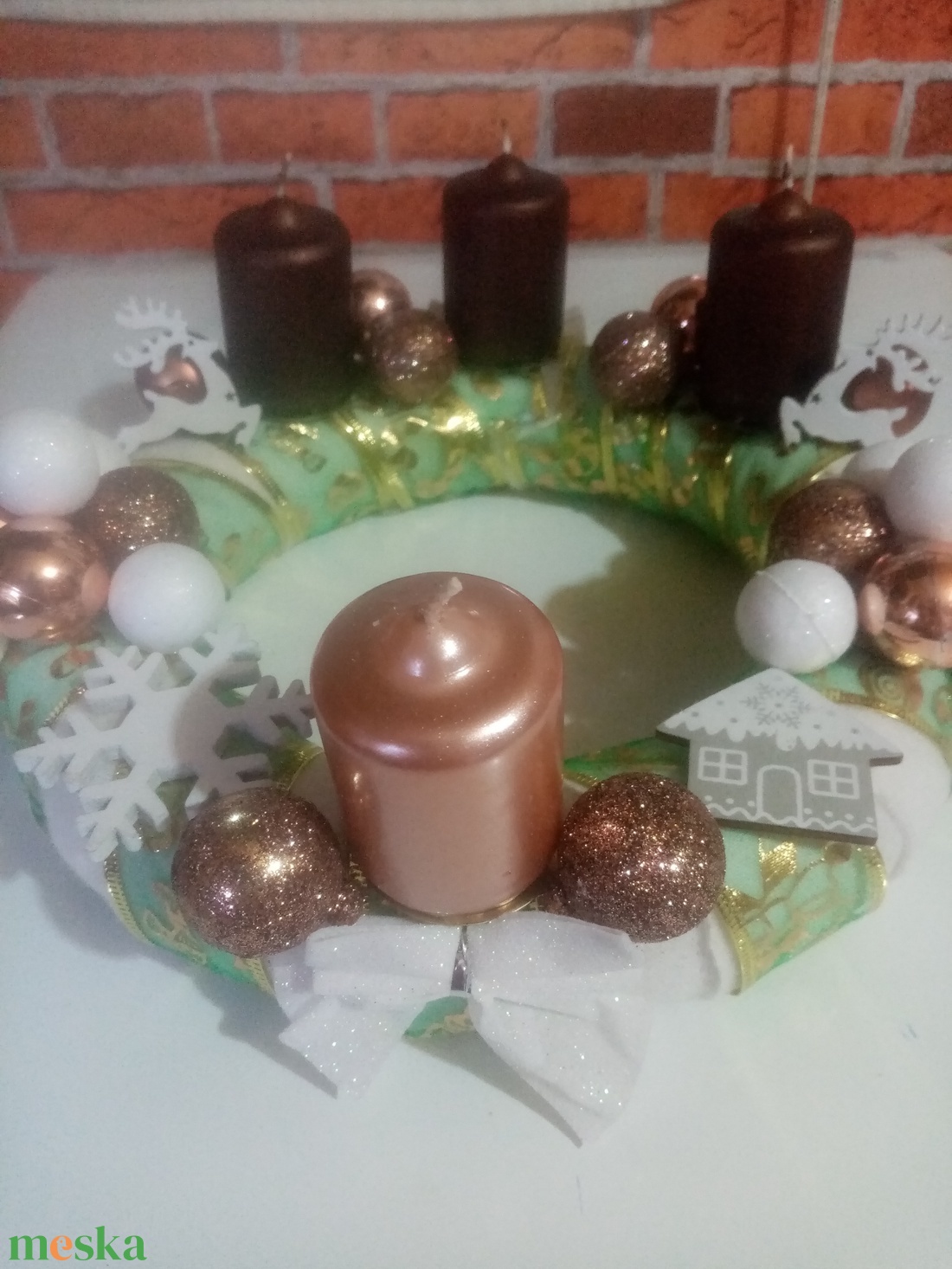 Adventi koszorú  - karácsony - adventi díszek - adventi koszorú - Meska.hu