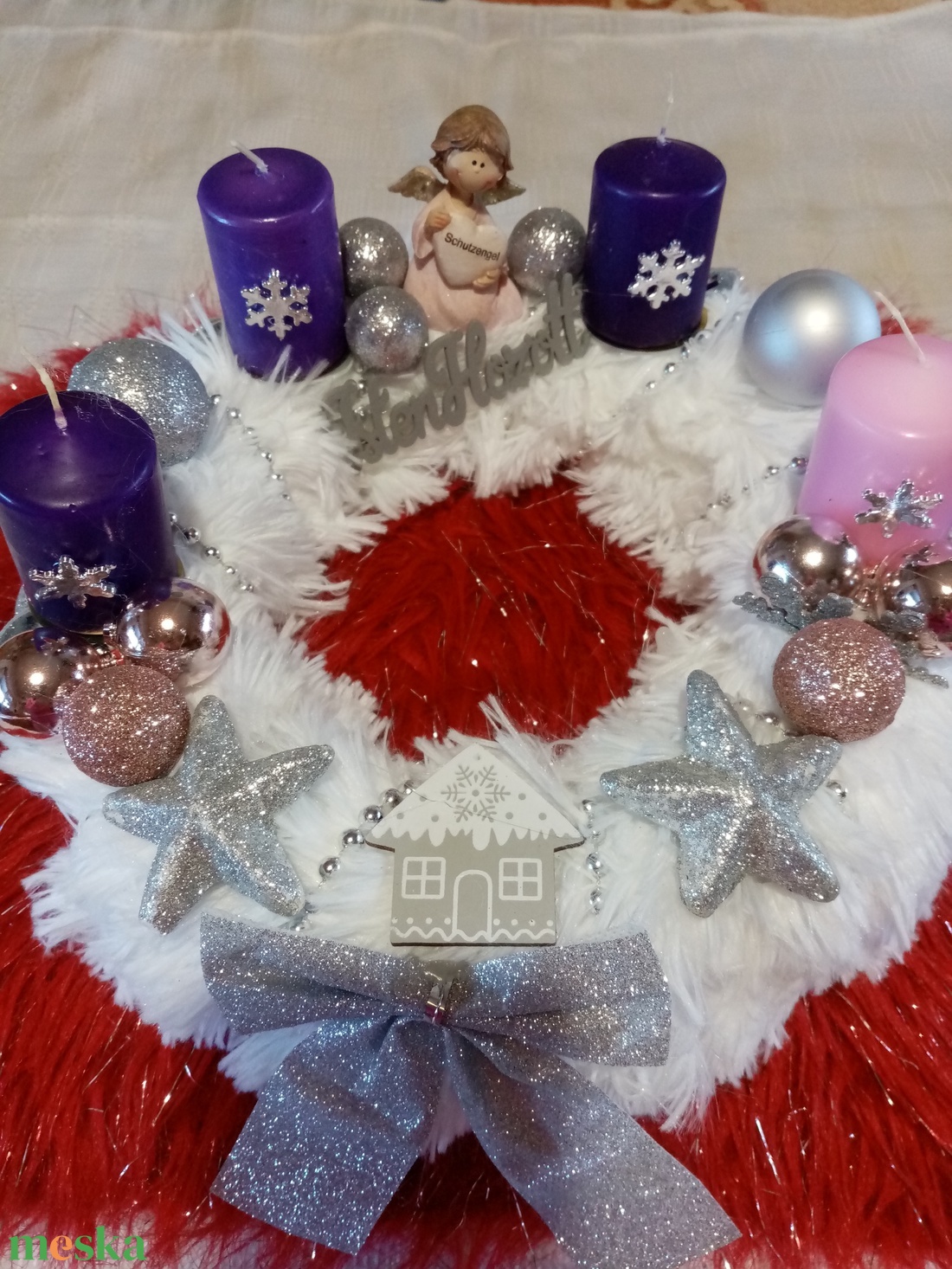 Adventi angyalkás asztali koszorú - karácsony - adventi díszek - adventi koszorú - Meska.hu Adventi angyalkás asztali koszorú - karácsony - adventi díszek - adventi koszorú - Meska.hu