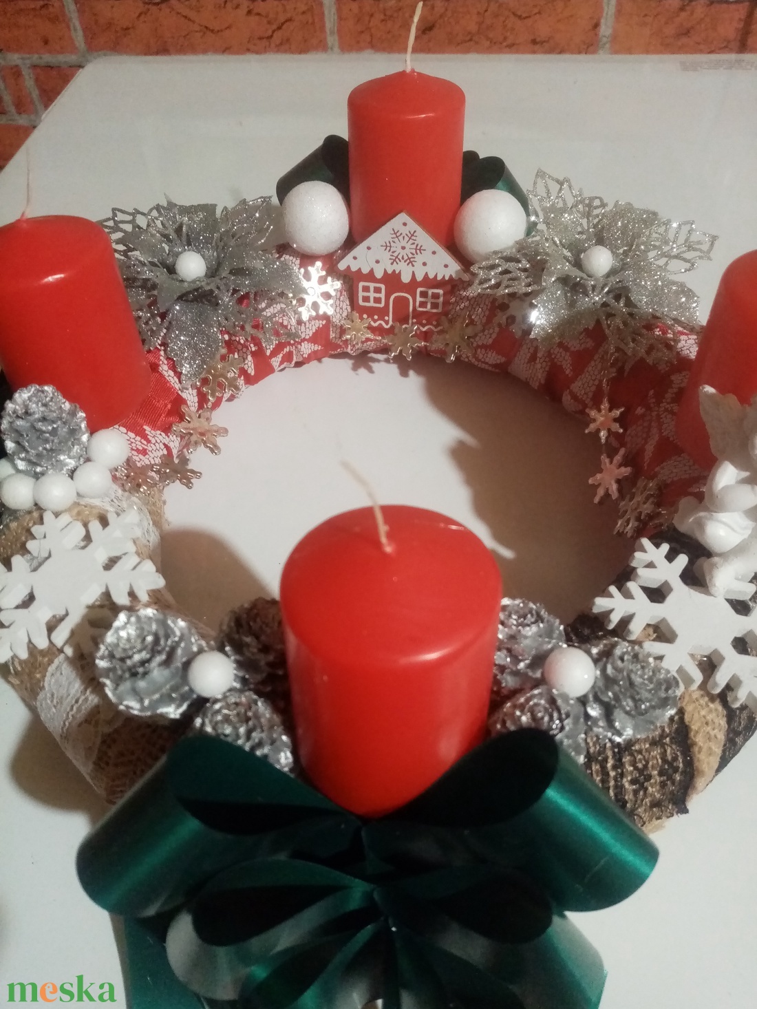 Adventi koszorú - karácsony - karácsonyi lakásdekoráció - ünnepi asztaldekoráció - Meska.hu Adventi koszorú - karácsony - karácsonyi lakásdekoráció - ünnepi asztaldekoráció - Meska.hu