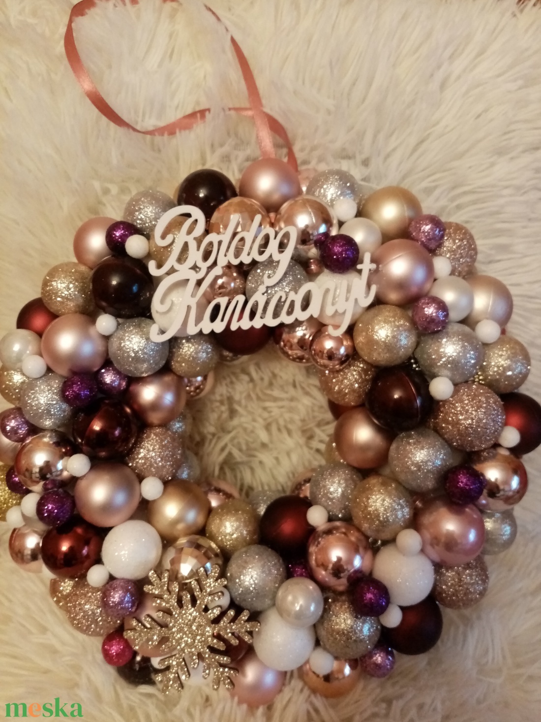 Ajtó kopogtató karácsonyi  - karácsony - karácsonyi lakásdekoráció - karácsonyfadíszek - Meska.hu