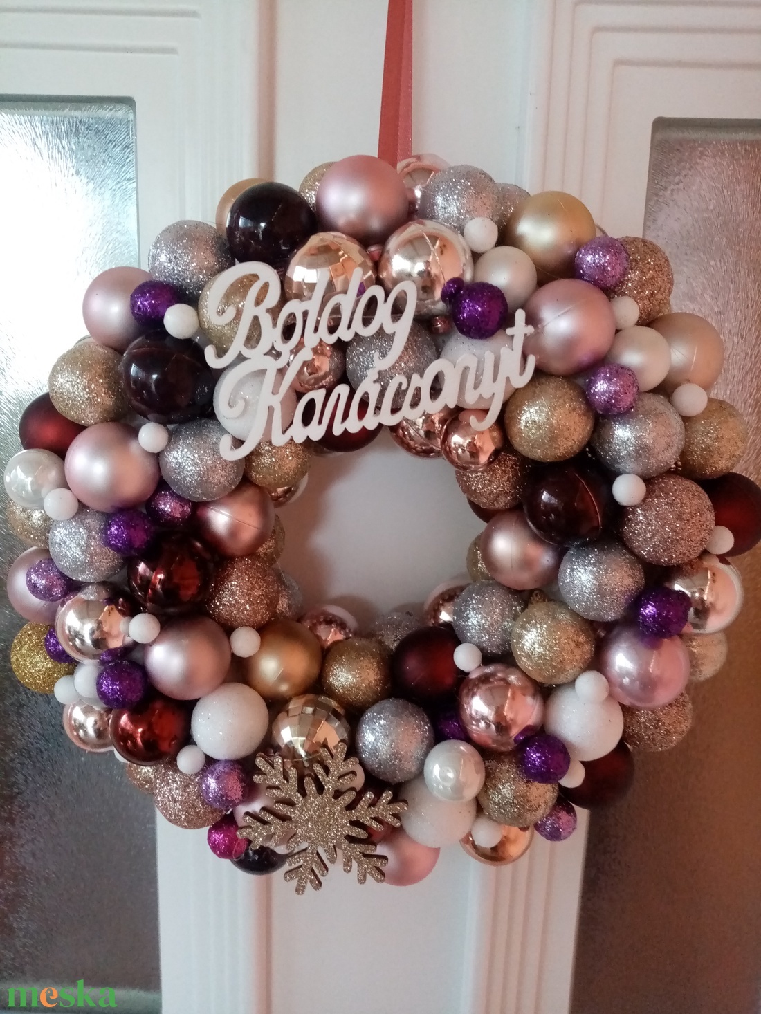 Ajtó kopogtató karácsonyi  - karácsony - karácsonyi lakásdekoráció - karácsonyfadíszek - Meska.hu