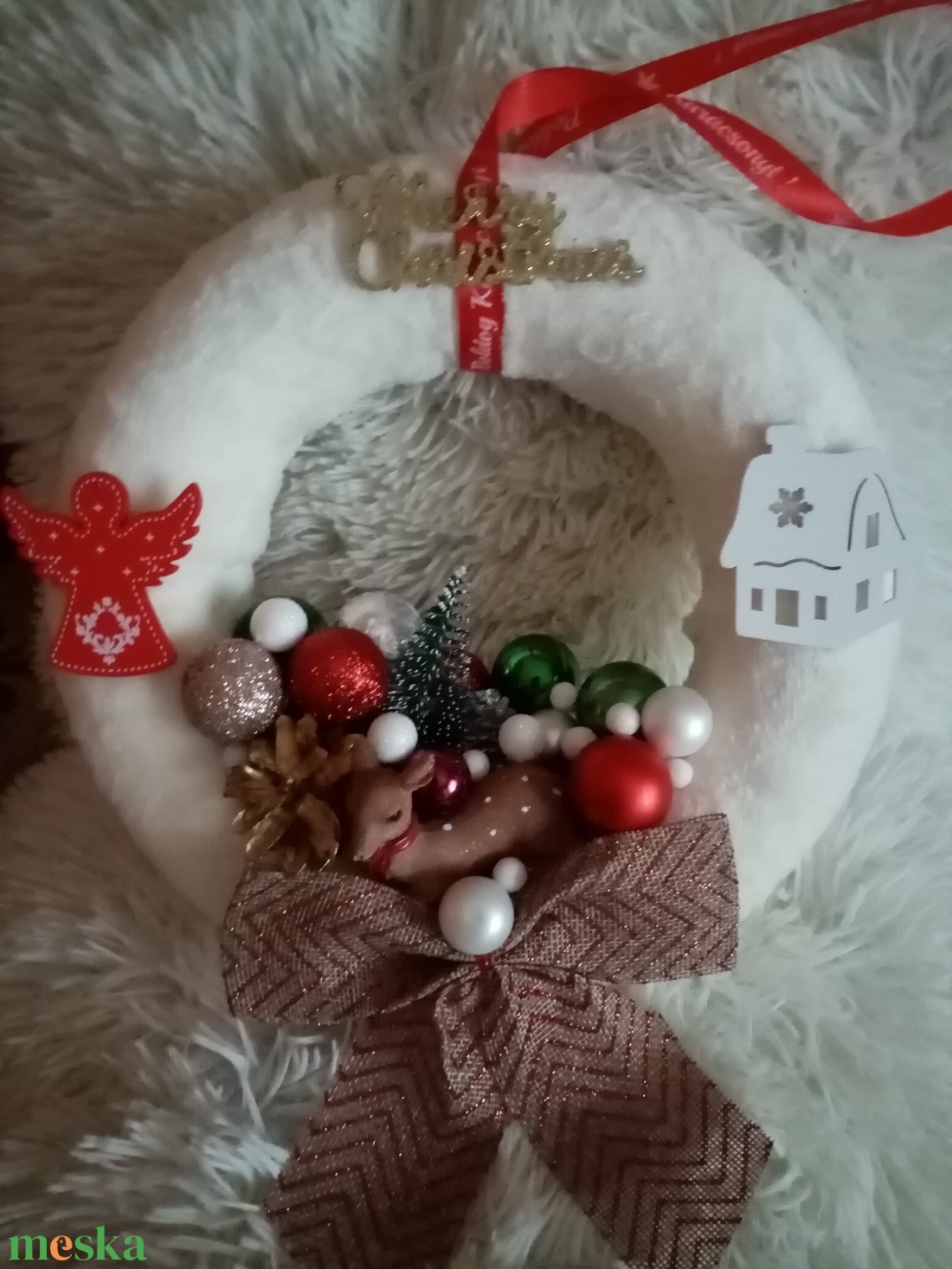 Ajtókopogtató karácsonyi  - karácsony - karácsonyi lakásdekoráció - karácsonyi ajtódíszek - Meska.hu