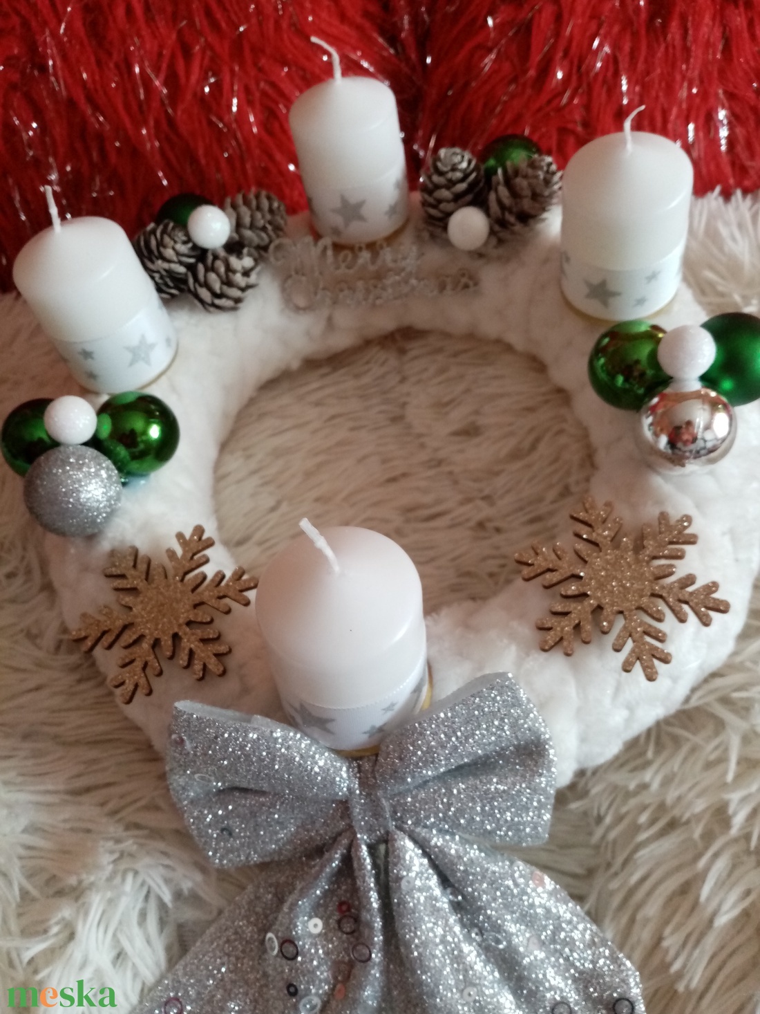 Adventi koszorú  - karácsony - adventi díszek - adventi koszorú - Meska.hu