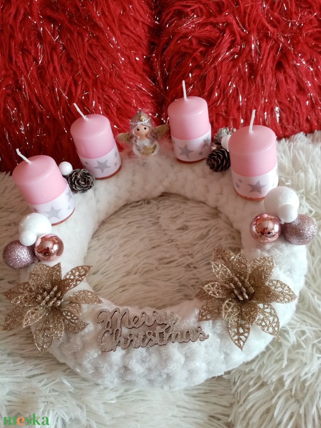 Adventi koszorú  - karácsony - adventi díszek - adventi asztaldísz - Meska.hu