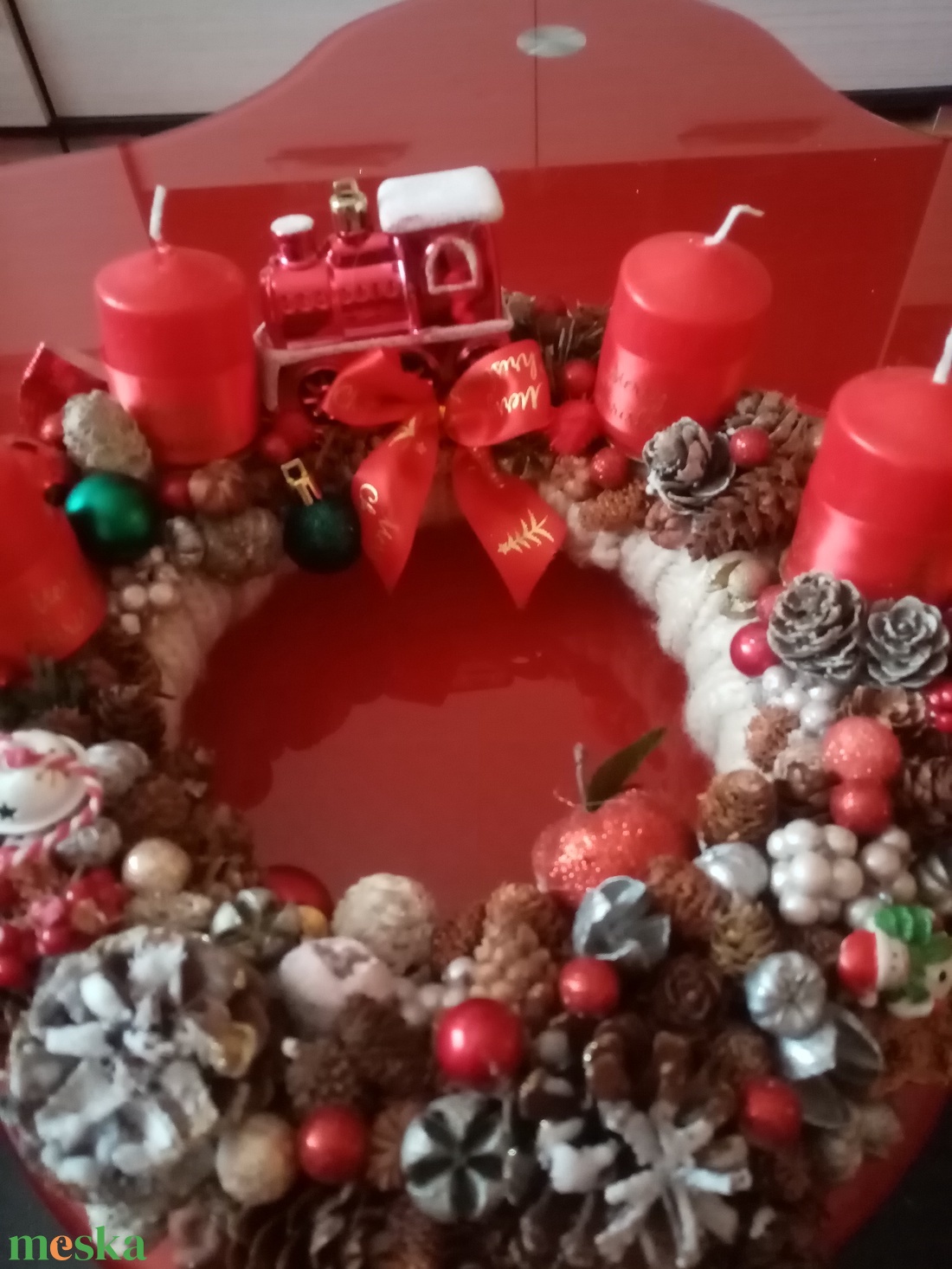 Adventi koszorú - karácsony - karácsonyi lakásdekoráció - ünnepi asztaldekoráció - Meska.hu Adventi koszorú - karácsony - karácsonyi lakásdekoráció - ünnepi asztaldekoráció - Meska.hu