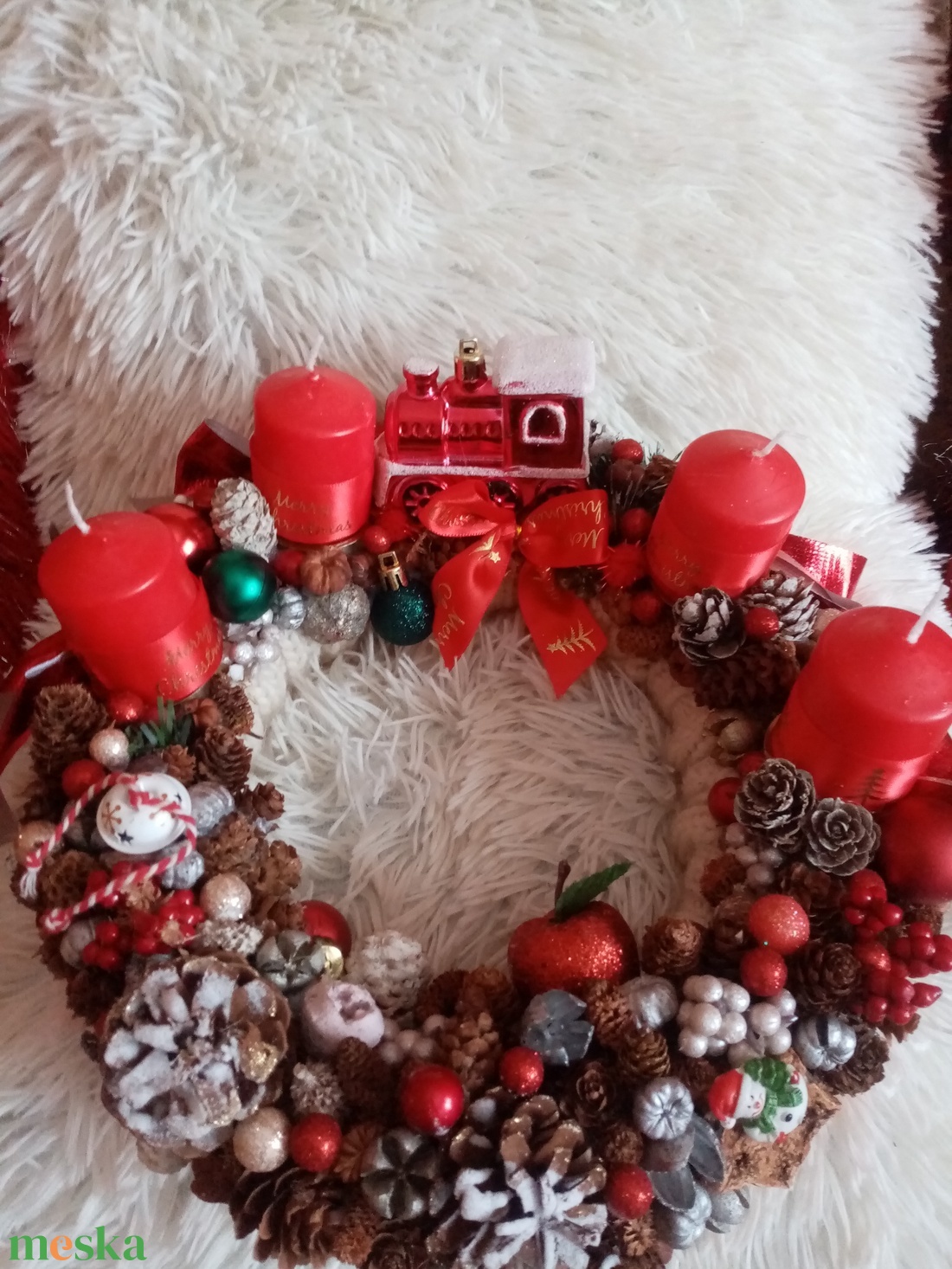 Adventi koszorú - karácsony - karácsonyi lakásdekoráció - ünnepi asztaldekoráció - Meska.hu Adventi koszorú - karácsony - karácsonyi lakásdekoráció - ünnepi asztaldekoráció - Meska.hu