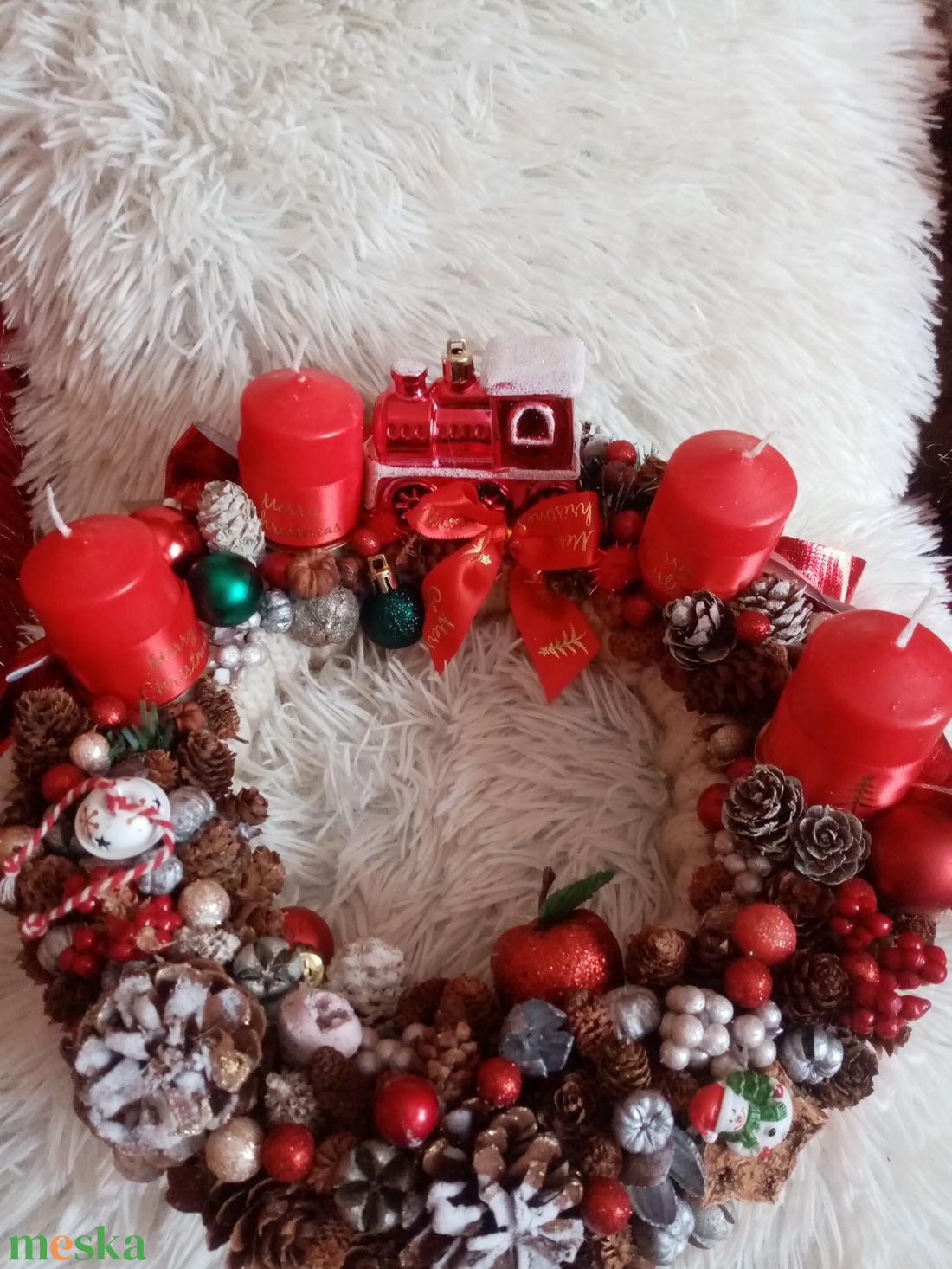 Adventi koszorú - karácsony - karácsonyi lakásdekoráció - ünnepi asztaldekoráció - Meska.hu Adventi koszorú - karácsony - karácsonyi lakásdekoráció - ünnepi asztaldekoráció - Meska.hu