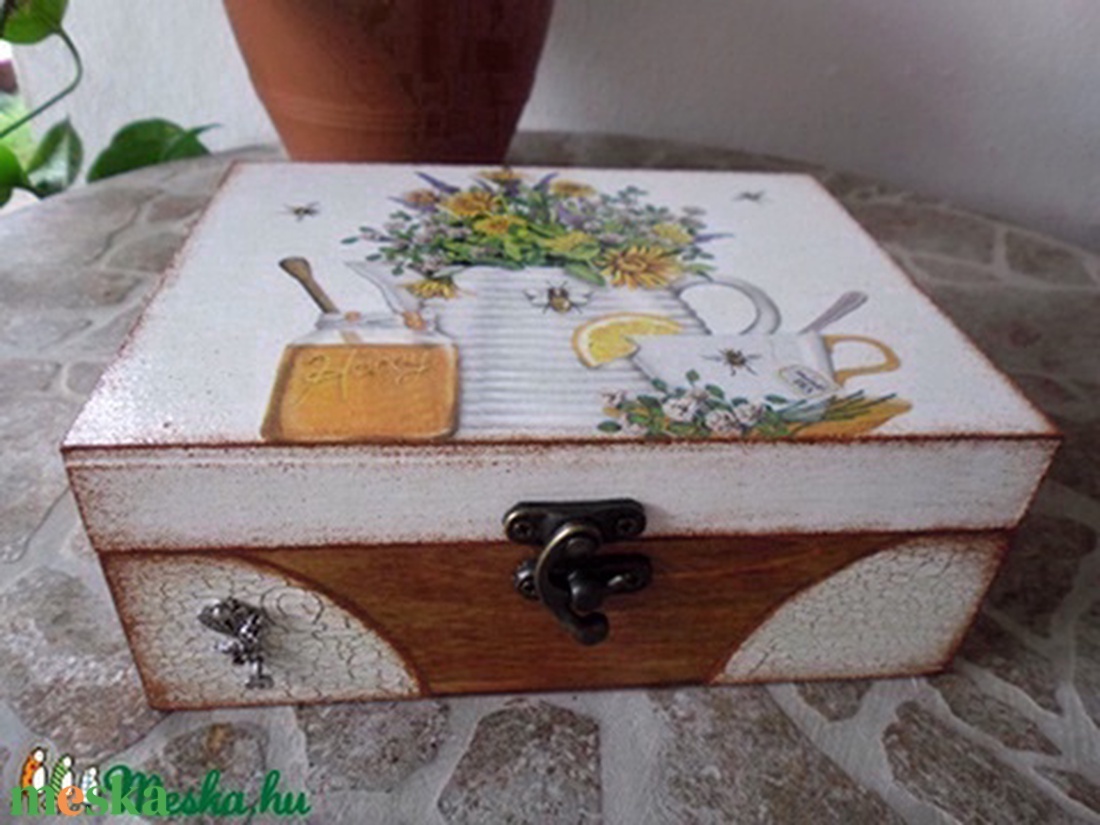 Teásdoboz,tea tartó doboz 6 rekeszes . -  - Meska.hu