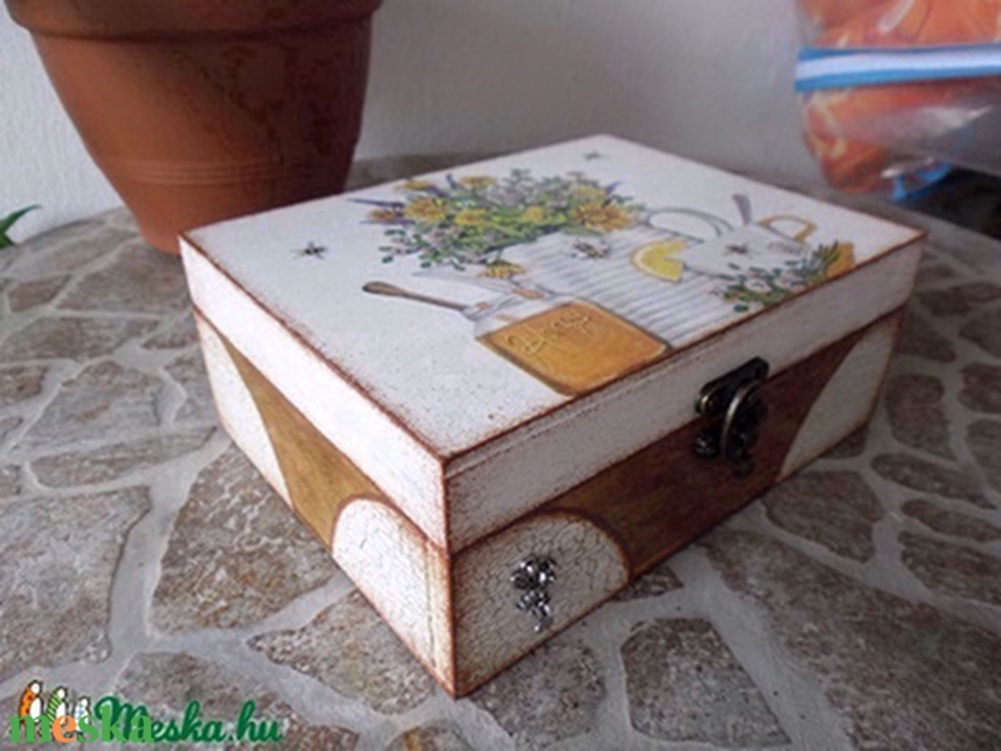 Teásdoboz,tea tartó doboz 6 rekeszes . -  - Meska.hu